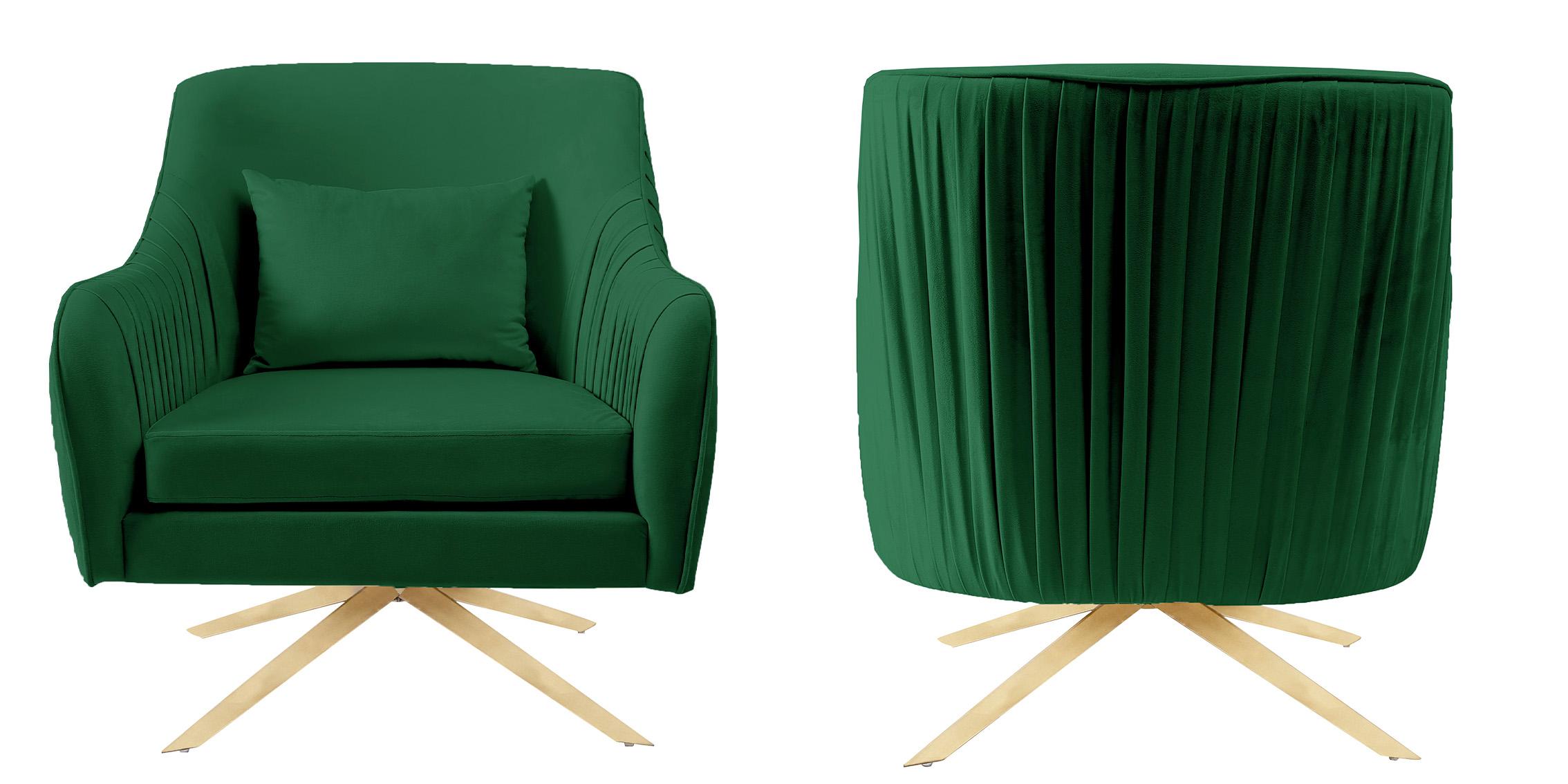 

    
 Order  Glam Green Velvet Swivel Chair PALOMA 585Green Meridian Contemporary Modern
