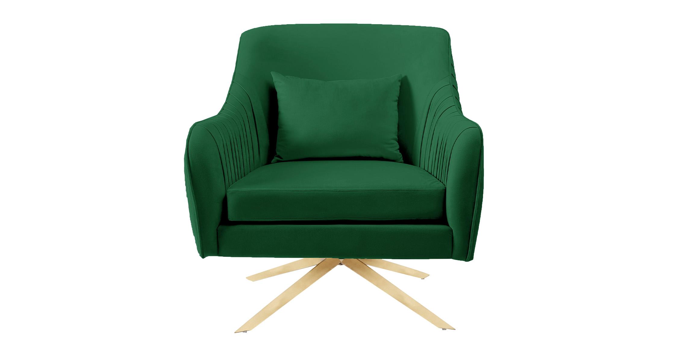 

    
585Green-Set-2 Glam Green Velvet Swivel Chair Set 2Pcs PALOMA 585Green Meridian Contemporary
