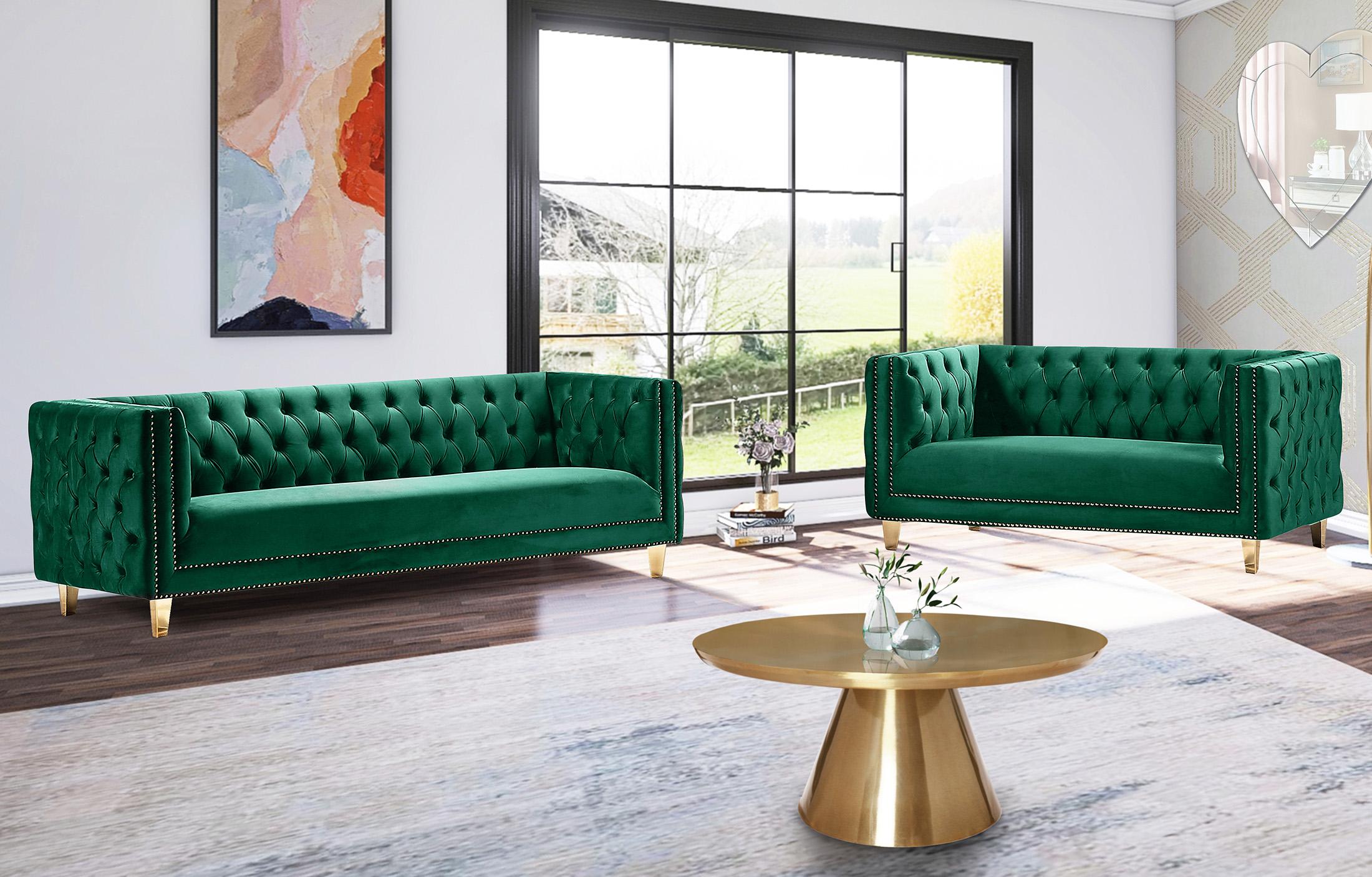 

        
Meridian Furniture MICHELLE 652Green-S-Set-3 Sofa Set Green Velvet 753359804385
