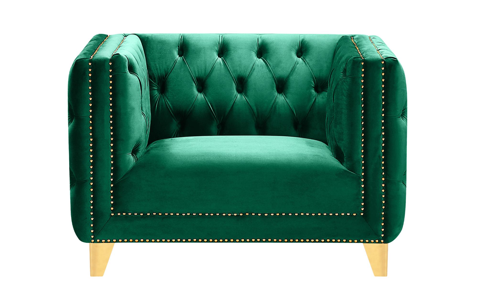 

        
753359804385Glam Green Velvet Sofa Set 3Pcs MICHELLE 652Green Meridian Contemporary Modern
