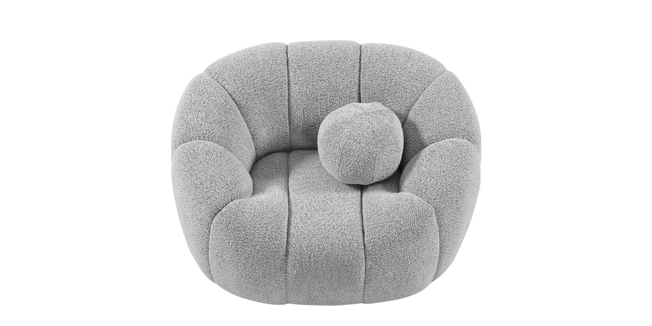 

        
Meridian Furniture ELIJAH 644Grey-C Arm Chair Gray Boucle Fabric 094308268040
