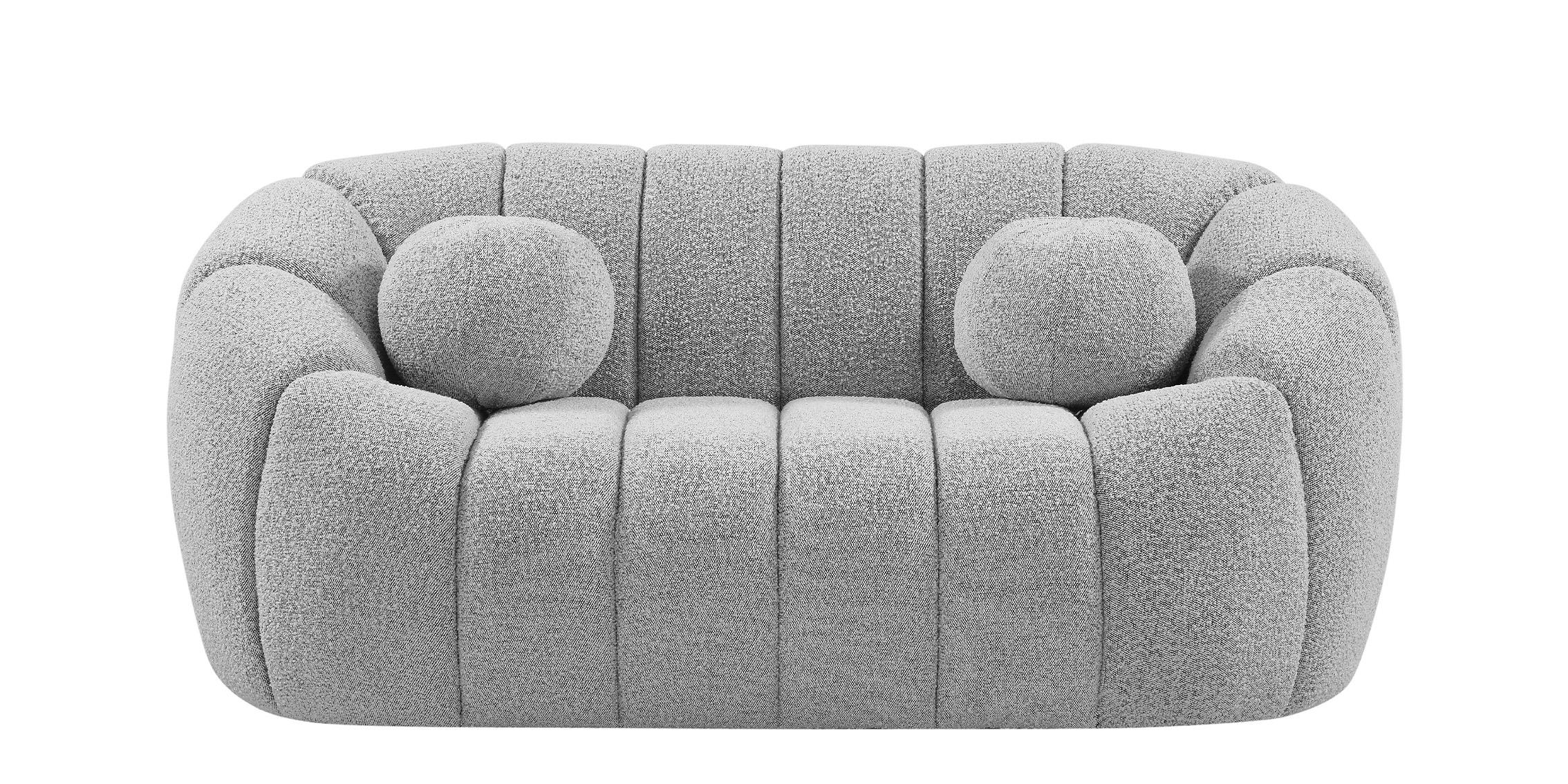 

        
Meridian Furniture ELIJAH 644Grey Sofa Set Gray Boucle Fabric 094308268026
