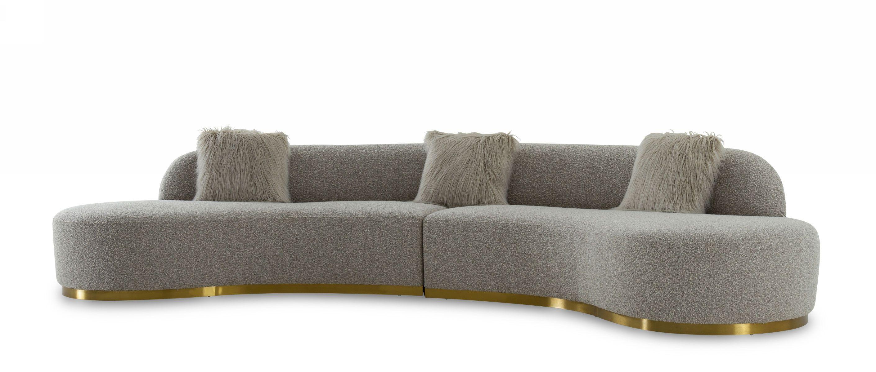 Contemporary, Modern Sectional Sofa VGODZW-943 VGODZW-943 in Gray Fabric