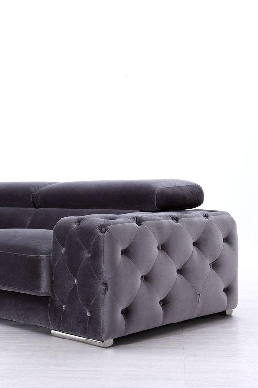 

    
VG2T-0766-GRY VIG Furniture Sofa Set
