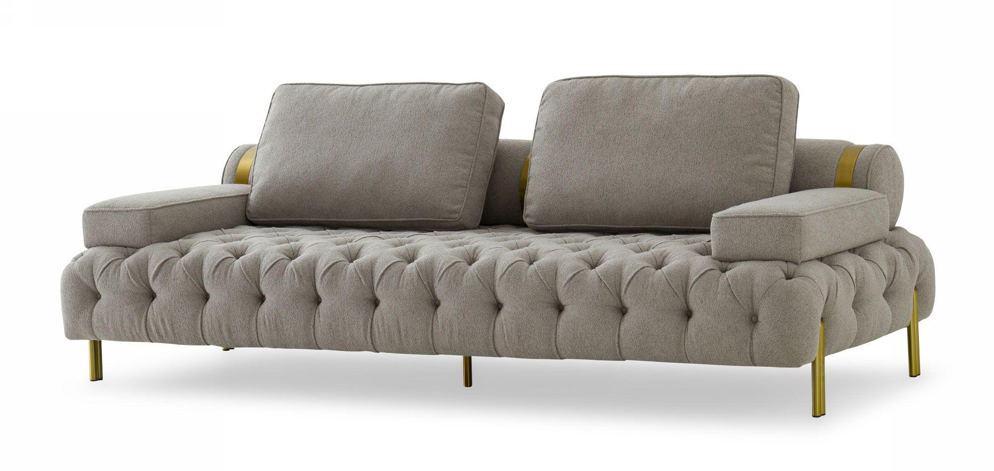 Contemporary, Modern Sofa VGODZW-9106 VGODZW-9106 in Gray, Gold Fabric