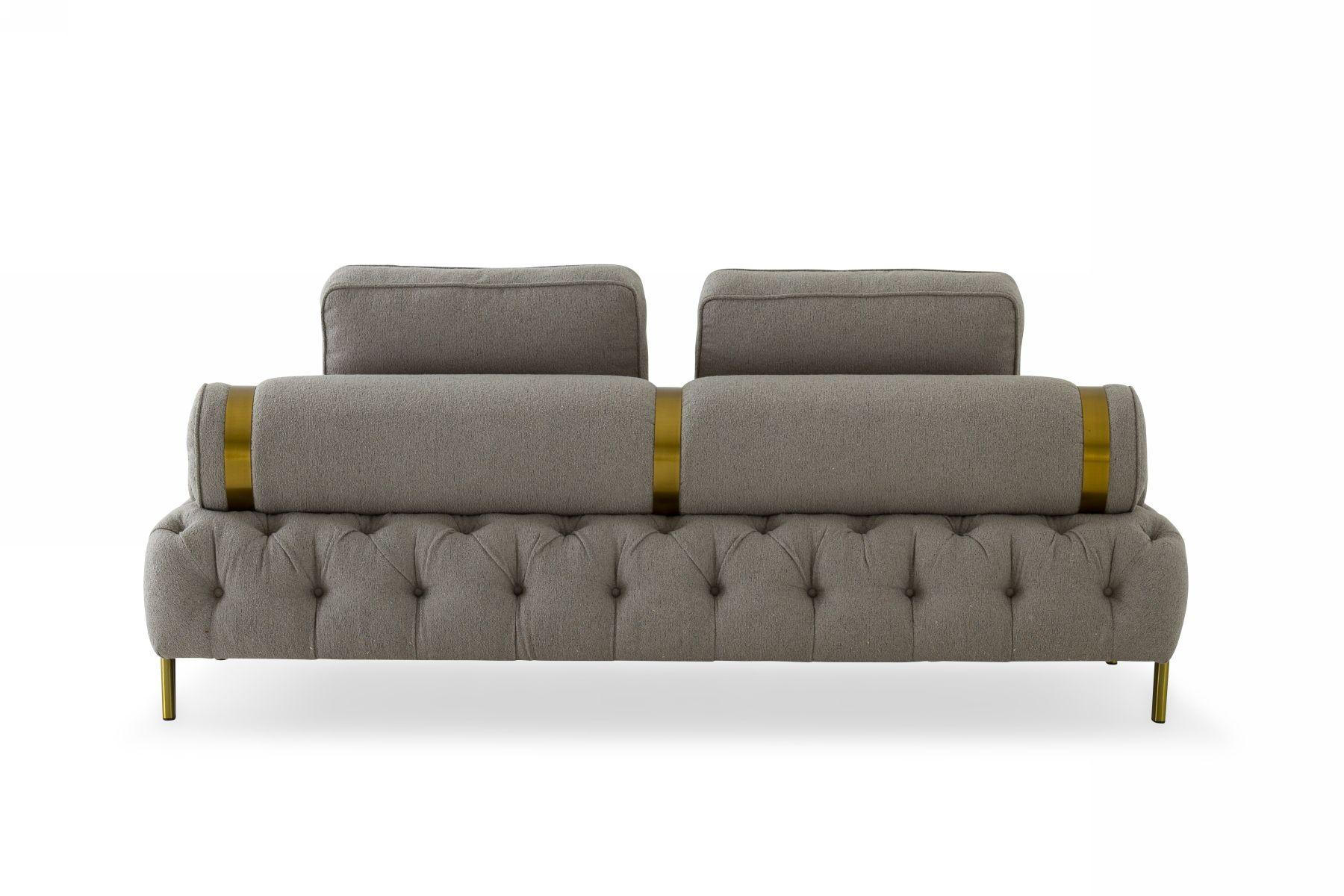 

    
Glam Grey & Gold Fabric Tufted Sofa Divani Casa Ladera VIG Contemporary Modern
