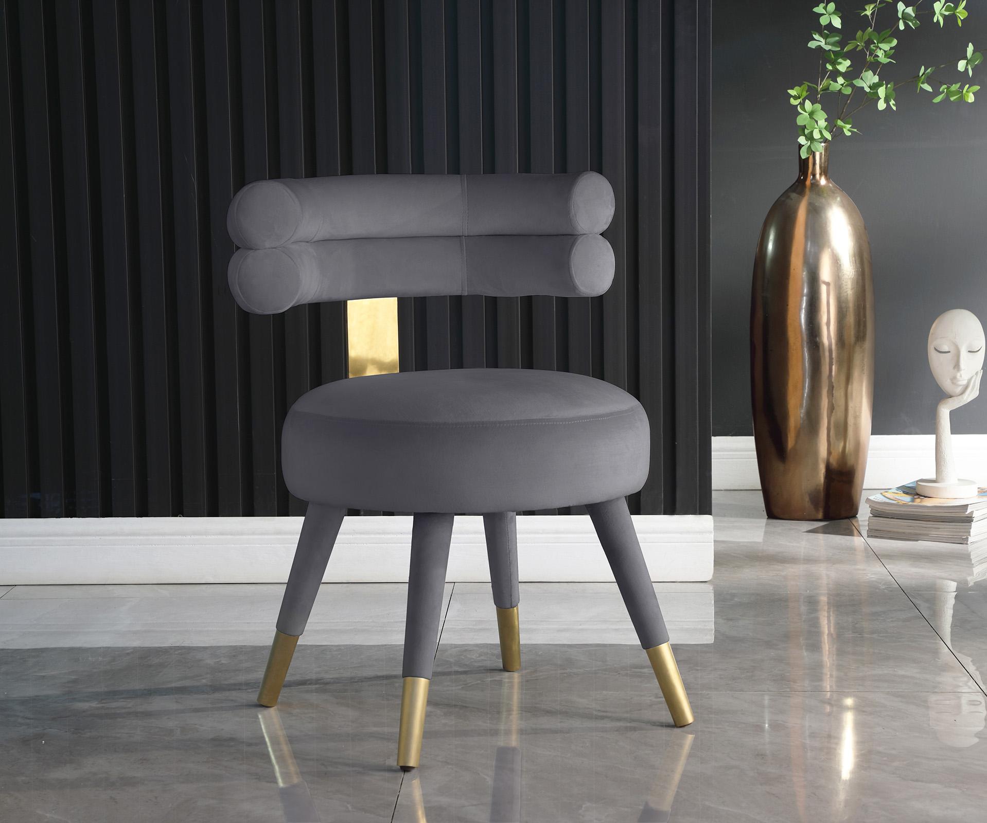 

        
Meridian Furniture FITZROY 747Grey-C Dining Chair Set Gray Velvet 094308254821
