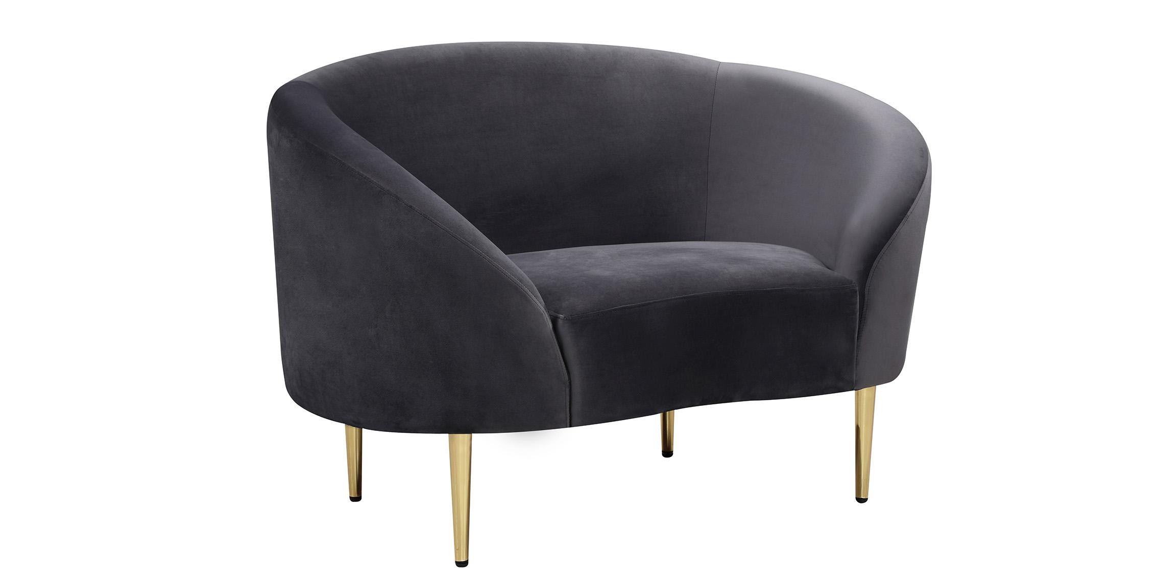 

    
Glam Grey Velvet Arm Chair RITZ 659Grey-C Meridian Contemporary Modern
