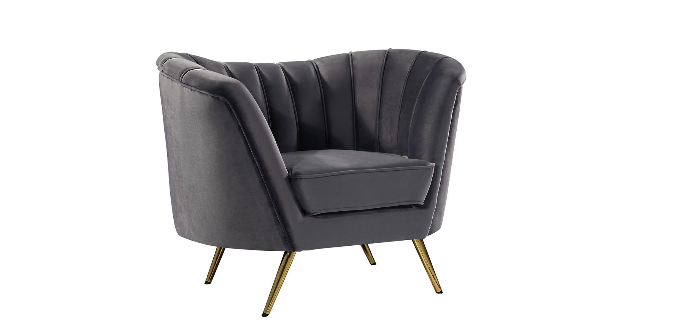Contemporary, Modern Arm Chair Margo 622Grey-C 622Grey-C in Gray Velvet