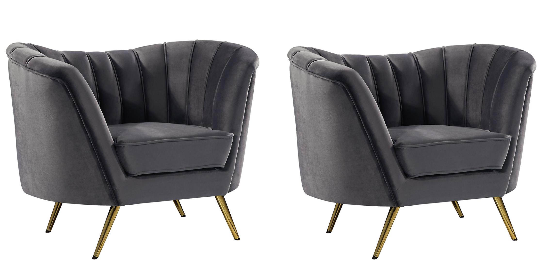 

    
Glam Grey Velvet Chair Set 2Pcs Margo 622Grey-C Meridian Modern Contemporary
