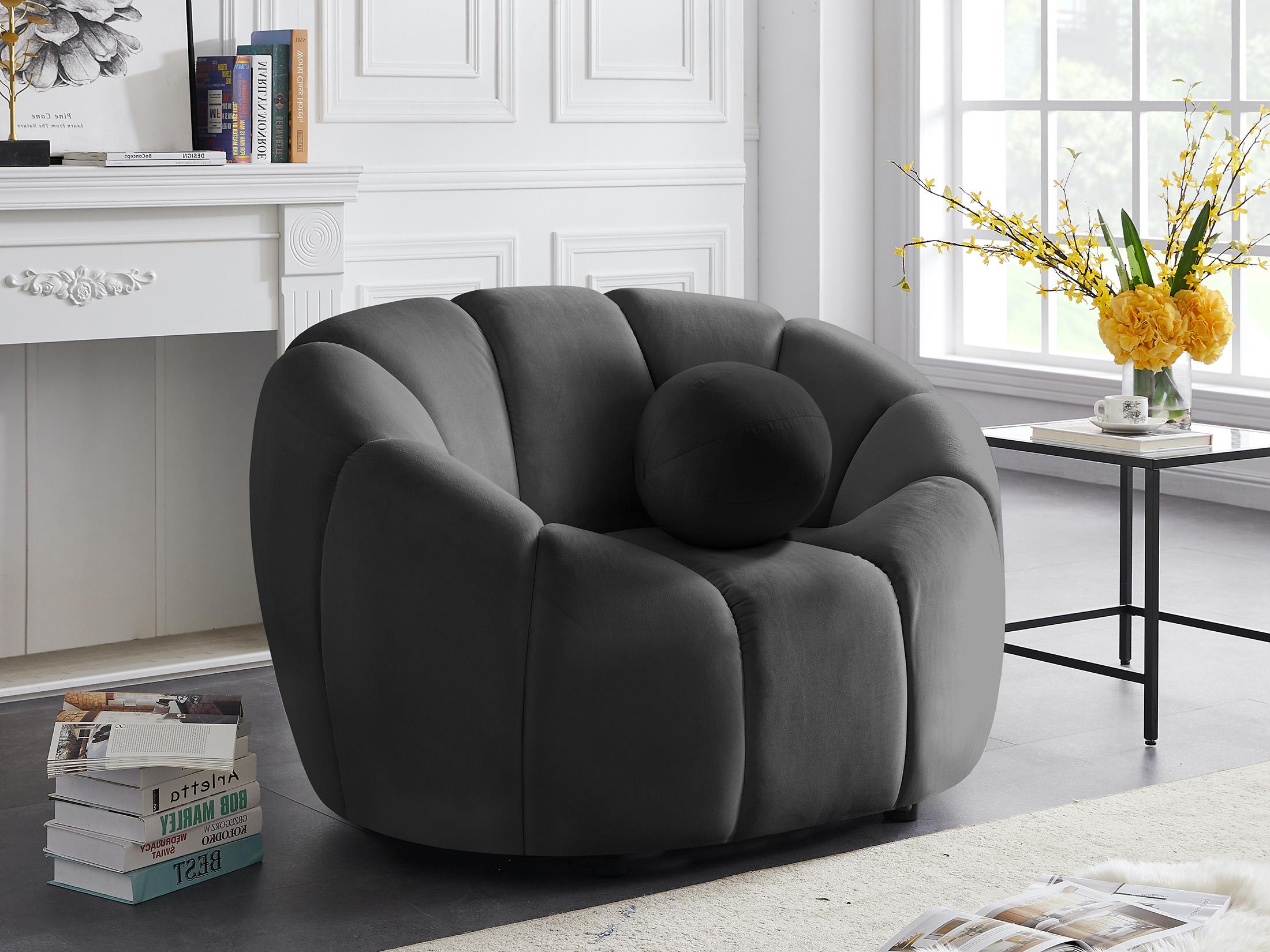 

        
Meridian Furniture ELIJAH 613Grey-Set Arm Chair Set Gray Velvet 094308255699
