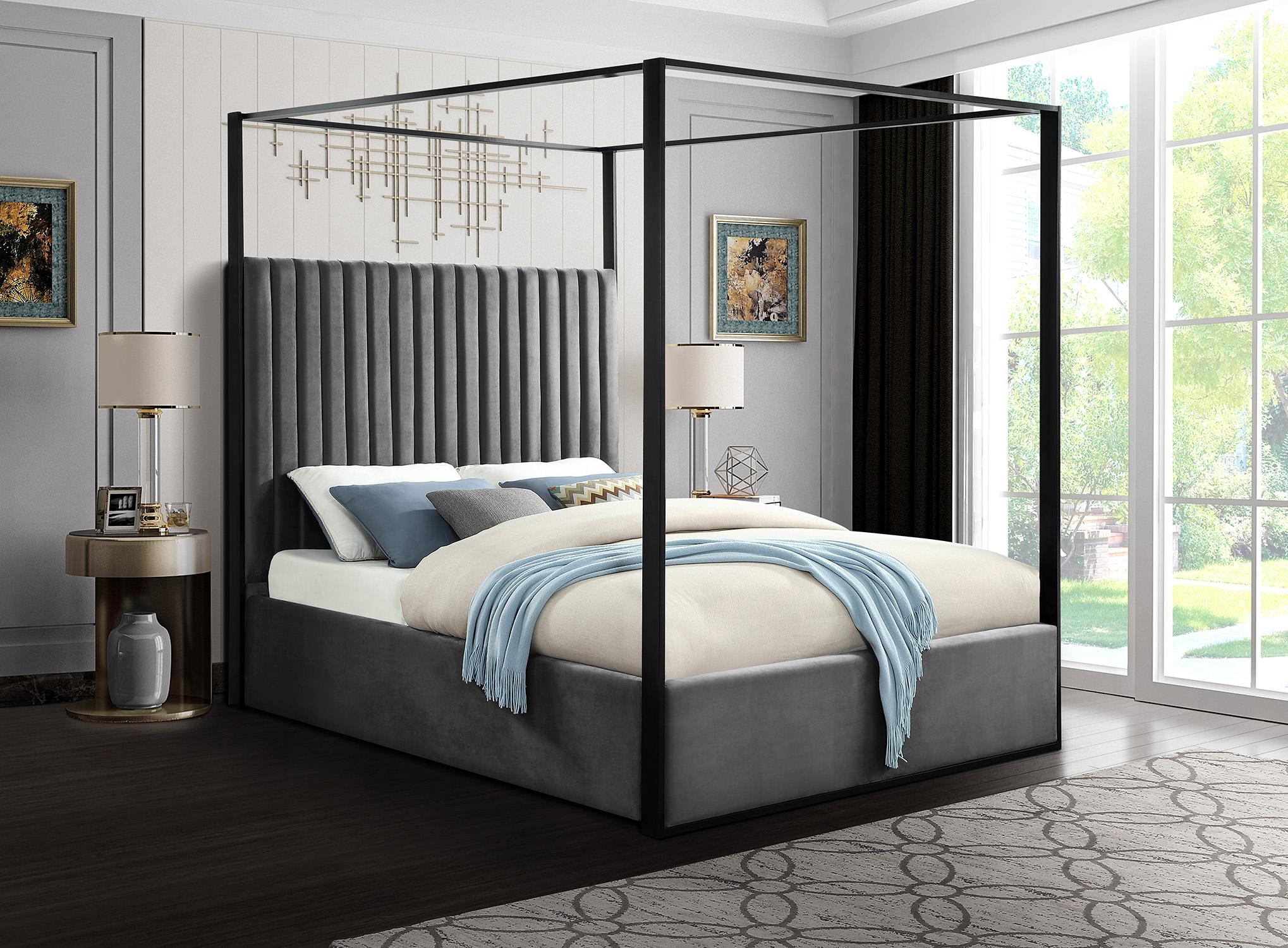 

    
Meridian Furniture JAX Grey-K Canopy Bed Gray/Black JaxGrey-K
