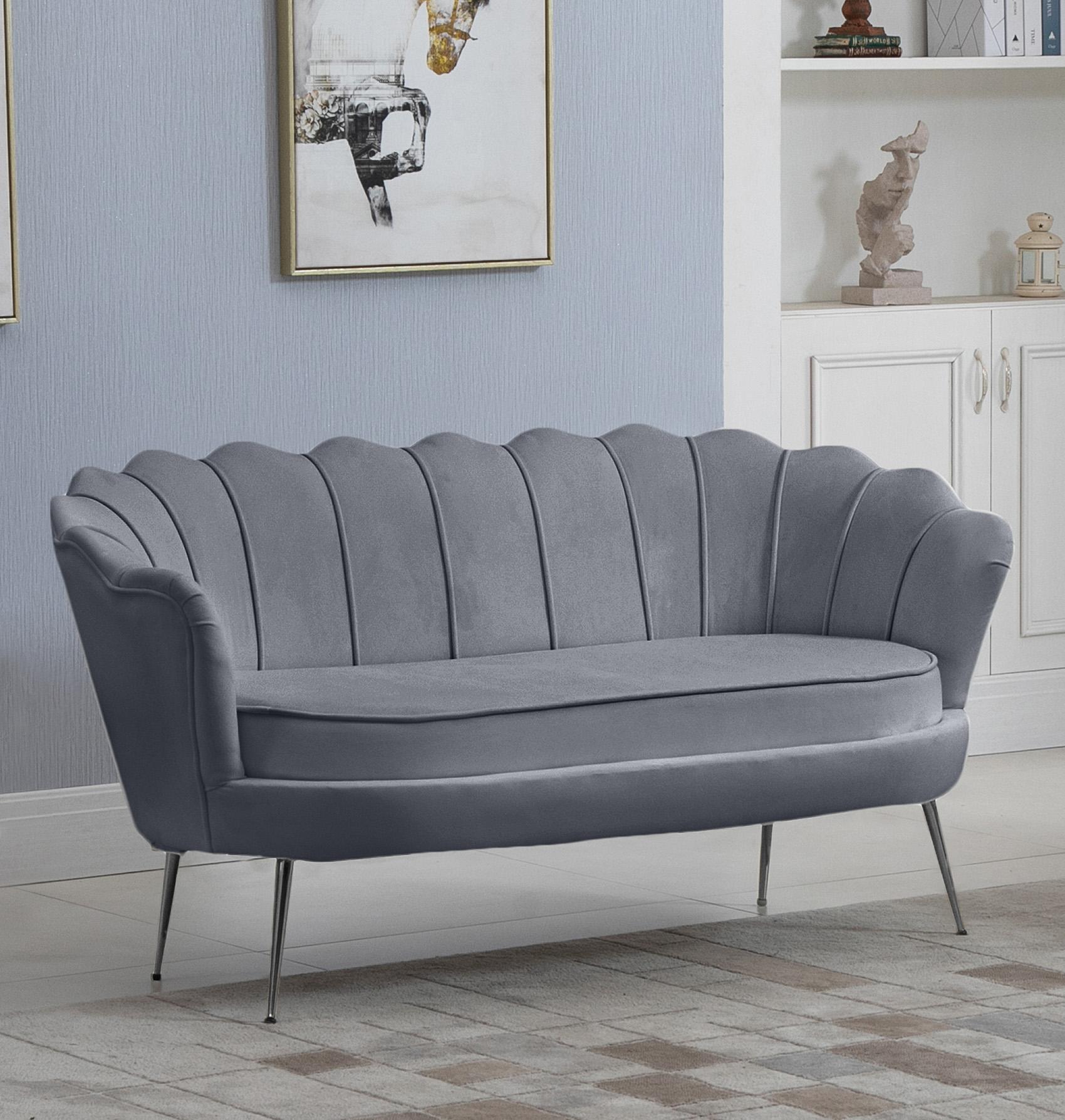 

        
Meridian Furniture GARDENIA 684Grey Sofa Set Gray Velvet 094308257174
