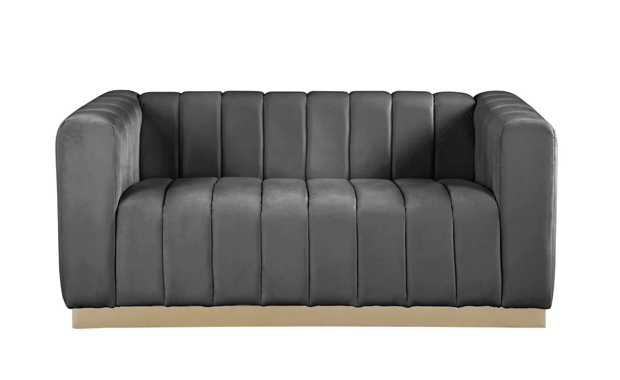 

    
603Grey-S-Set-2 Meridian Furniture Sofa Set
