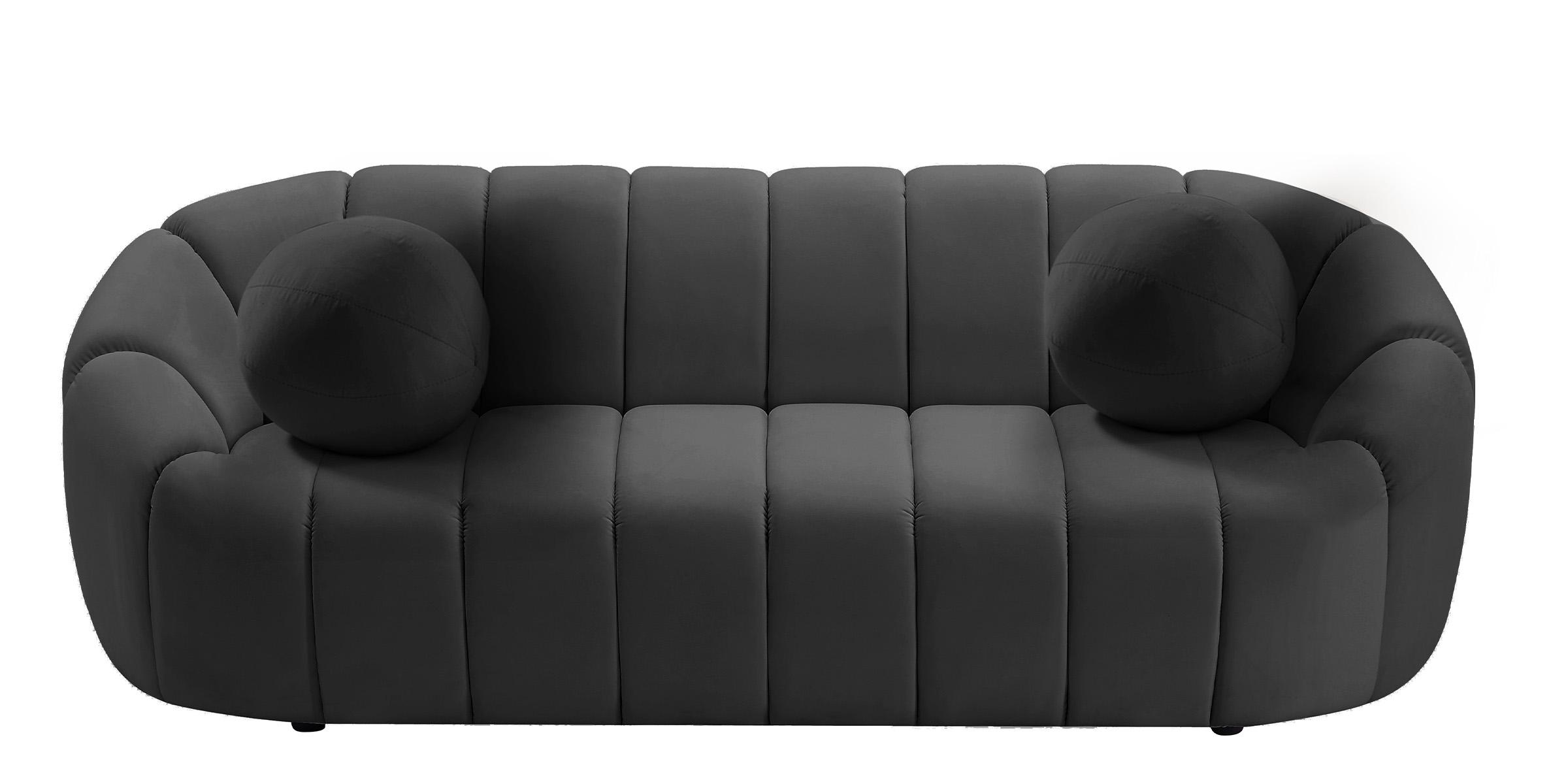 

        
094308255675Glam GREY Velvet Channel Tufted Sofa Set 3Pcs ELIJAH 613Grey-S Meridian Modern
