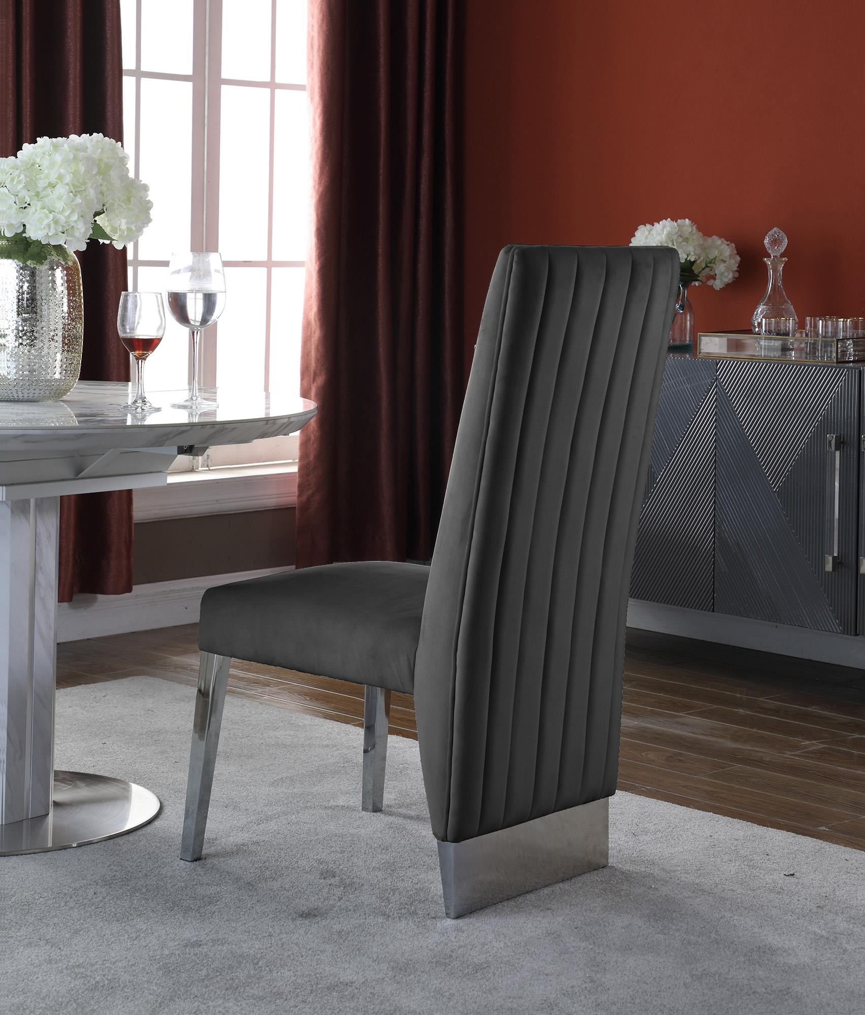 

    
Meridian Furniture PORSHA 756Grey-C Dining Side Chair Chrome/Gray 756Grey-C-Set-4

