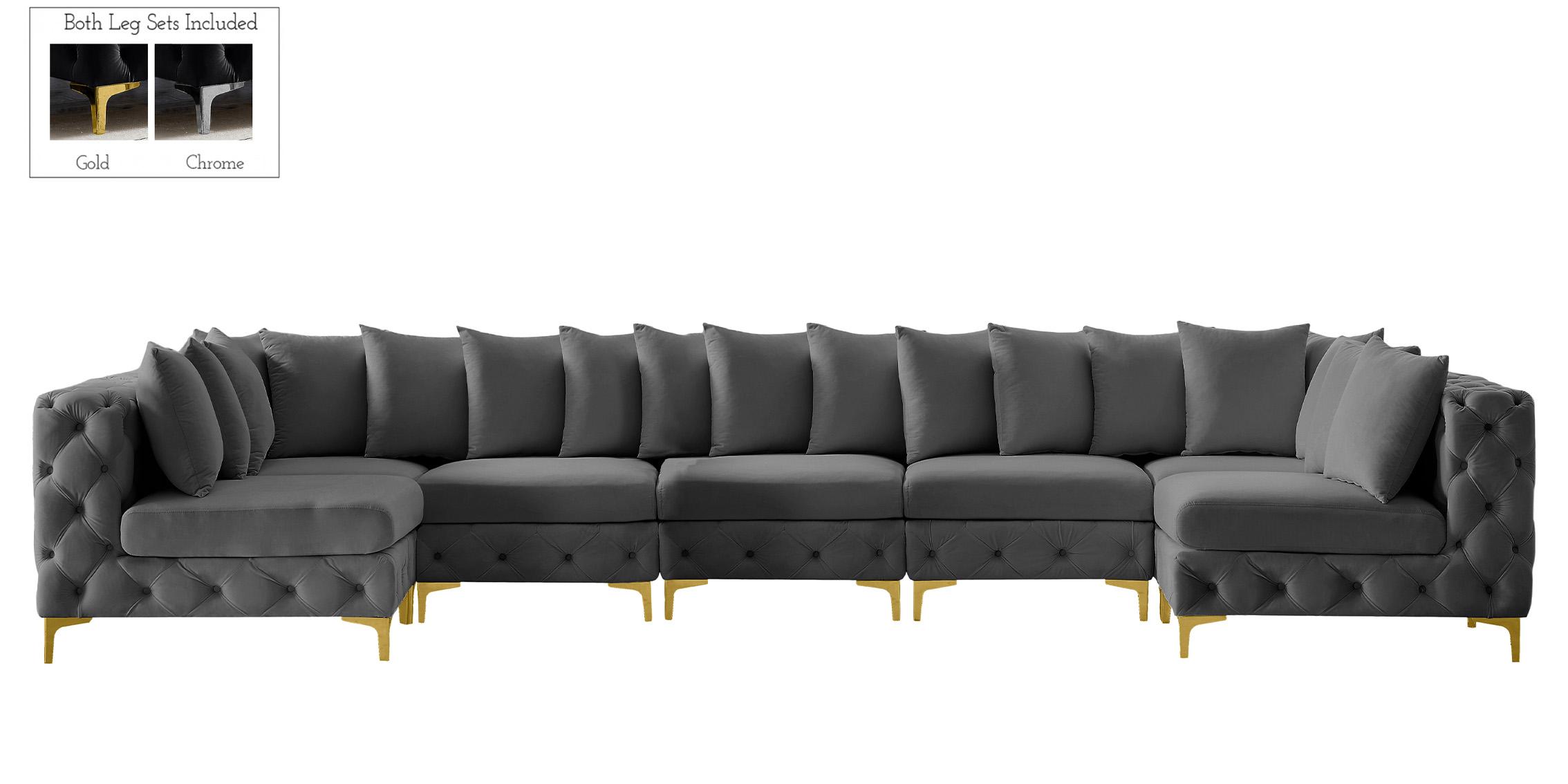 

        
Meridian Furniture TREMBLAY 686Grey-Sec7C Modular Sectional Sofa Gray Fabric 94308270104
