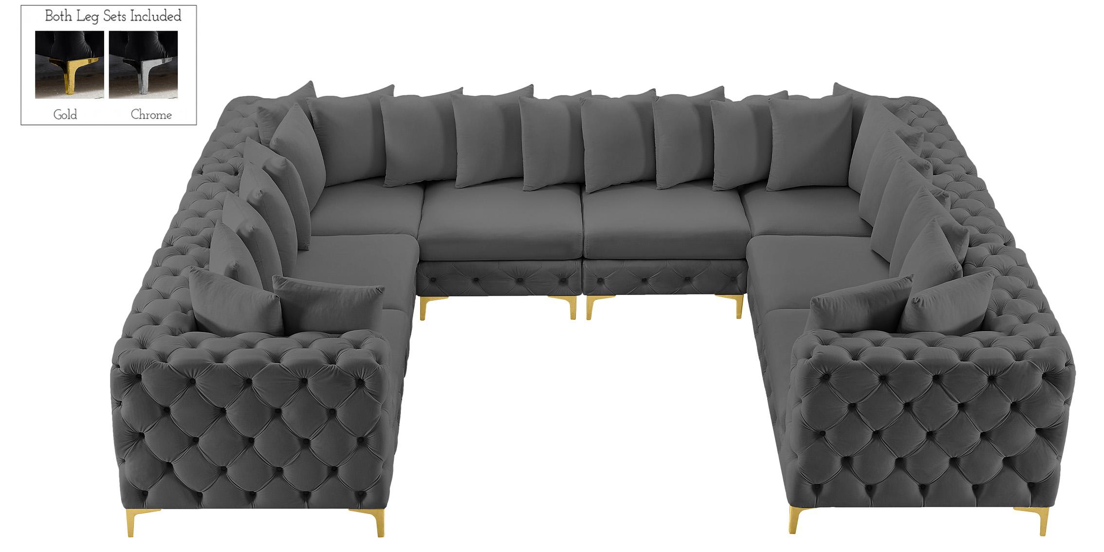 

        
Meridian Furniture TREMBLAY 686Grey-Sec8A Modular Sectional Sofa Gray Velvet 94308269863
