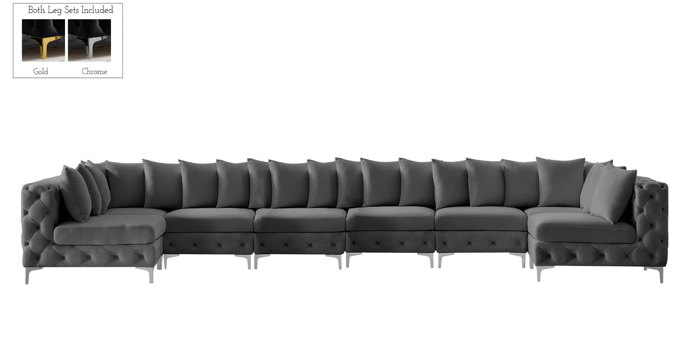 

    
686Grey-Sec8C Meridian Furniture Modular Sectional Sofa

