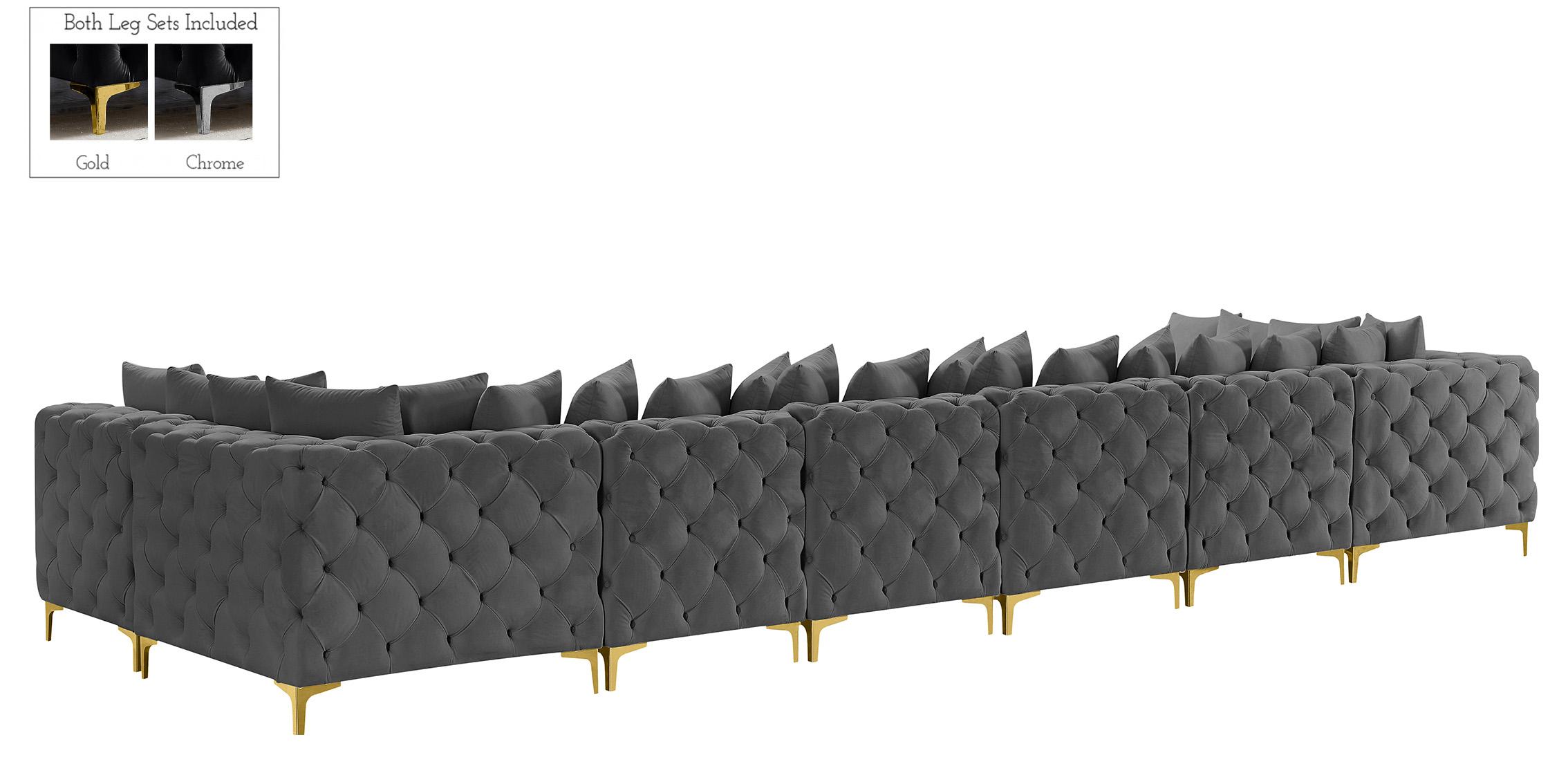 

        
Meridian Furniture TREMBLAY 686Grey-Sec8C Modular Sectional Sofa Gray Fabric 94308270142
