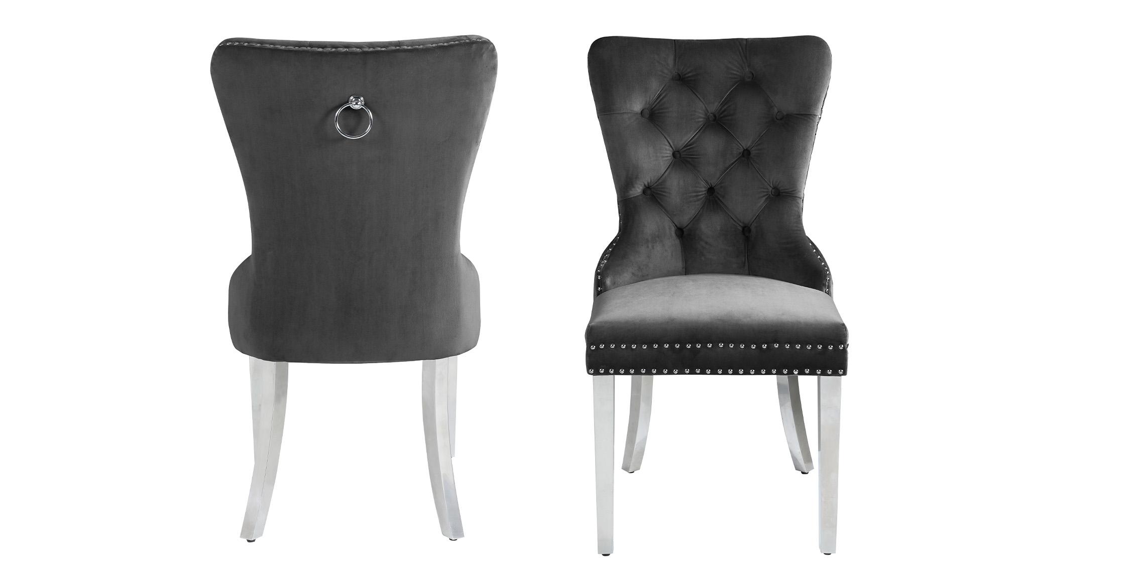 

                    
Meridian Furniture CARMEN 743Grey-C Dining Chair Set Gray Velvet Purchase 

