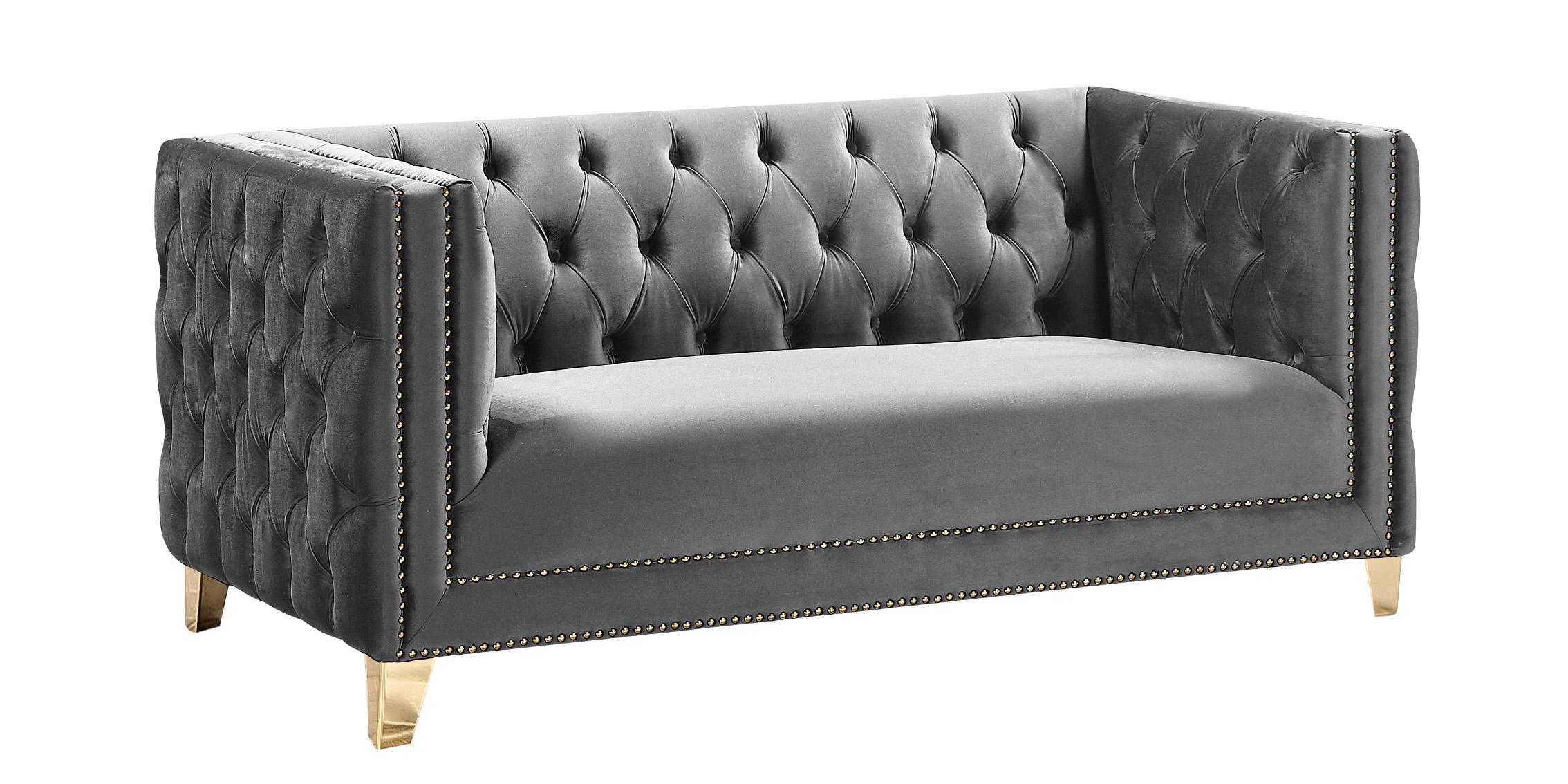 

        
Meridian Furniture MICHELLE 652Grey-S-Set-2 Sofa Set Gray Velvet 753359804446
