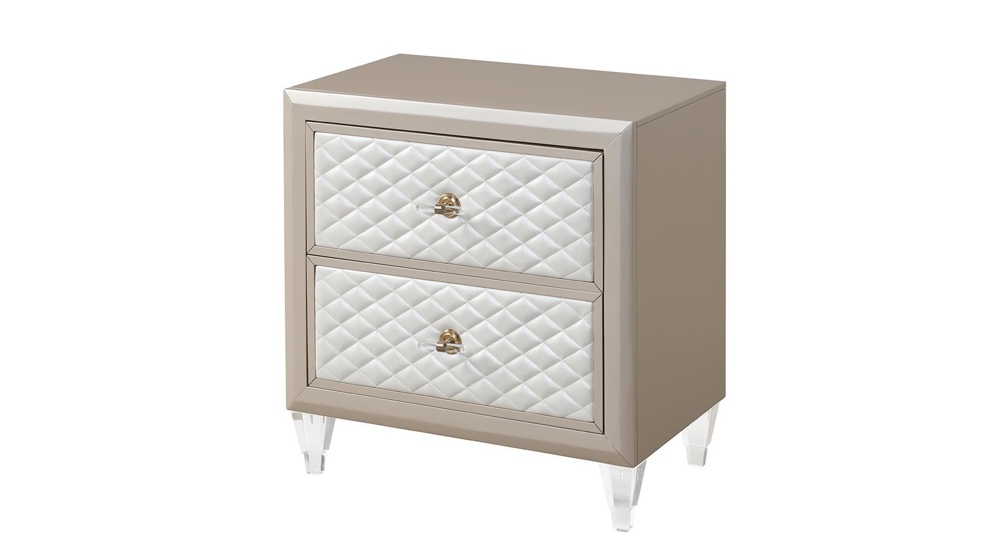 

                    
Galaxy Home Furniture TIFFANY Nightstand Set Ivory/Champagne Eco-Leather Purchase 

