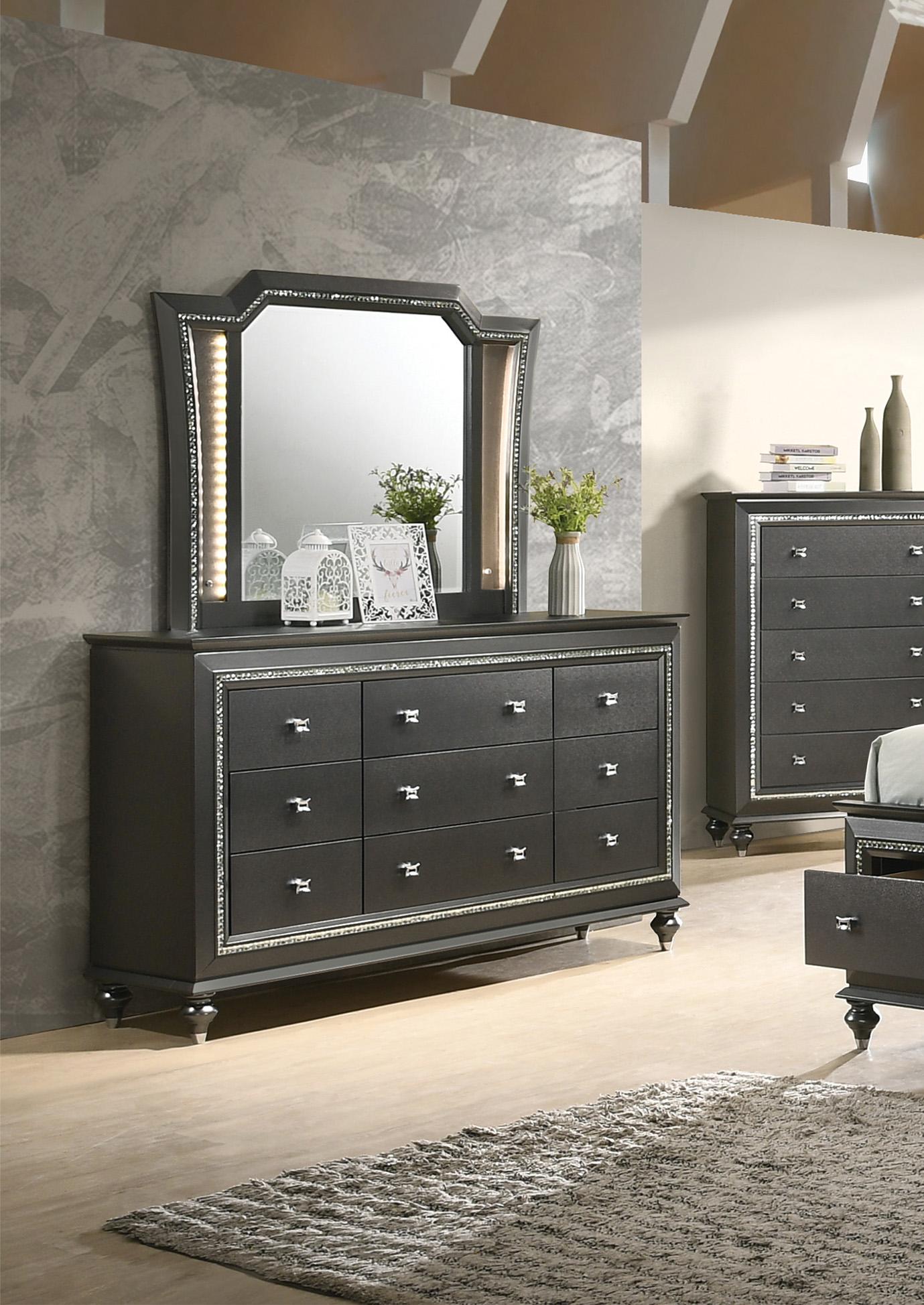 

        
Acme Furniture Kaitlyn Storage Bedroom Set Metallic/Gray PU 0840412210013
