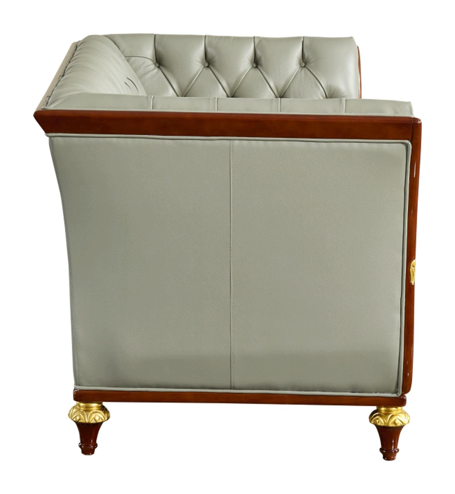 

                    
Buy Light Grey Top-grain Leather Tufted Sofa Set 3 Pcs Contemporary ESF 401
