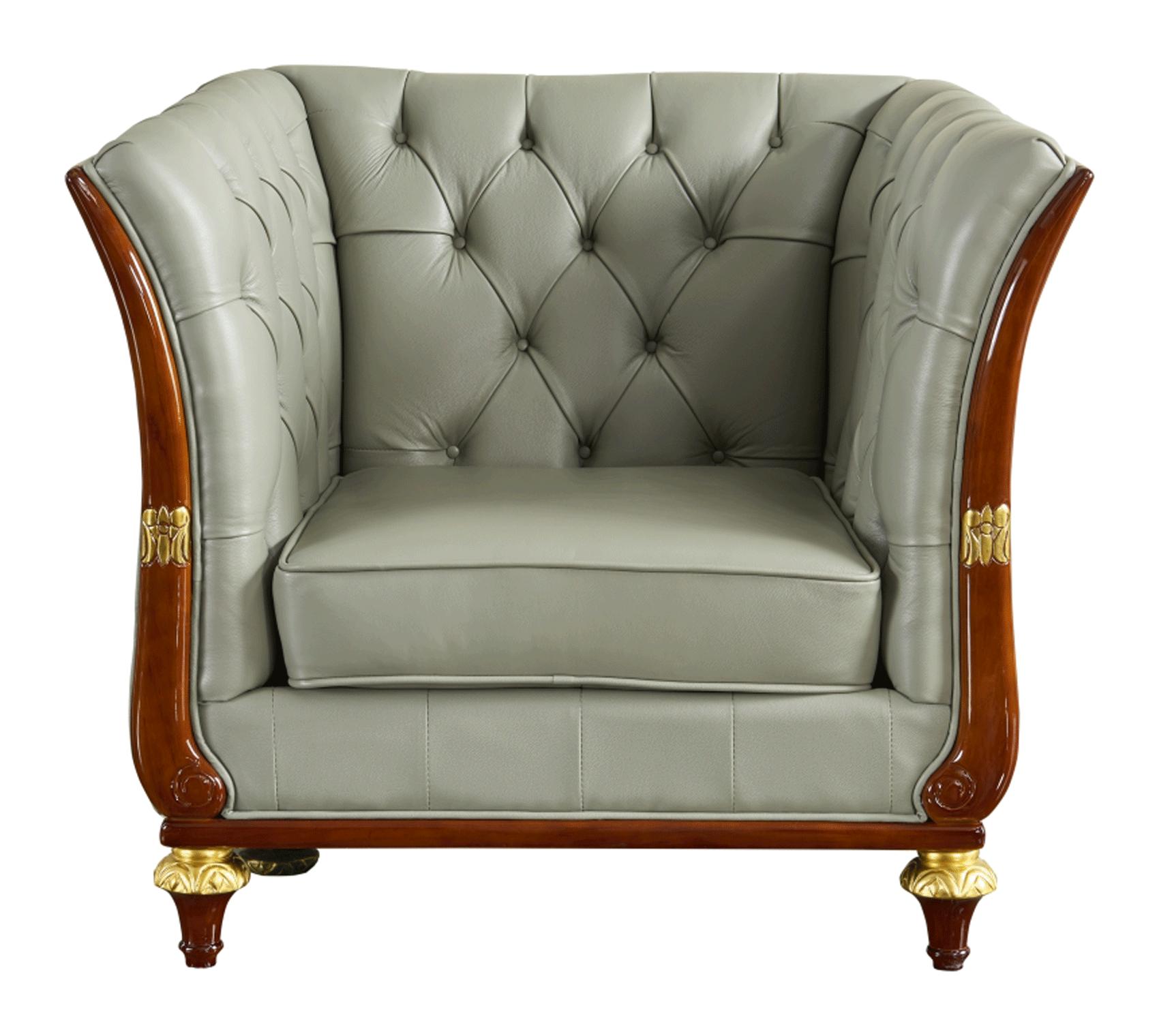 

    
 Photo  Light Grey Top-grain Leather Tufted Sofa Set 3 Pcs Contemporary ESF 401
