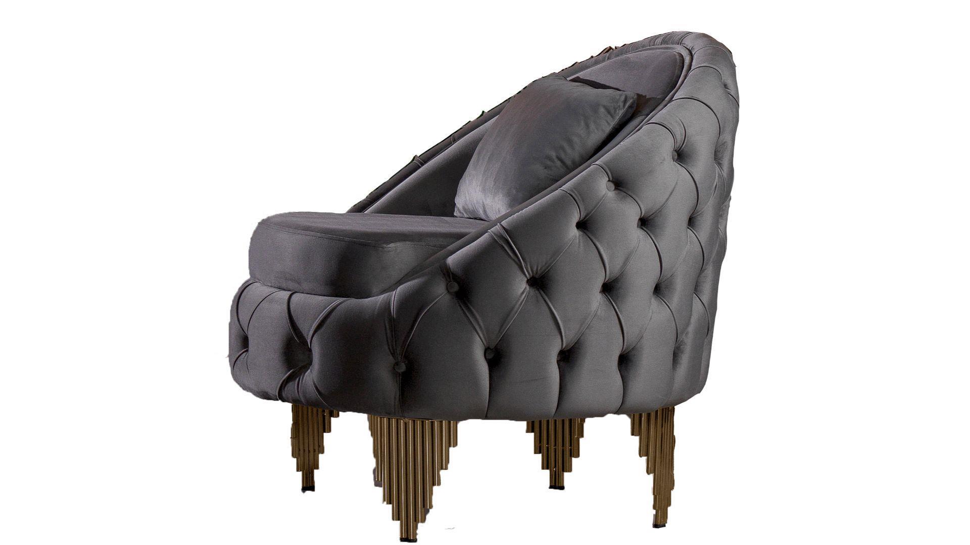 

        
Galaxy Home Furniture VANESSA Arm Chair Set Gray/Gold Velvet 698781477090
