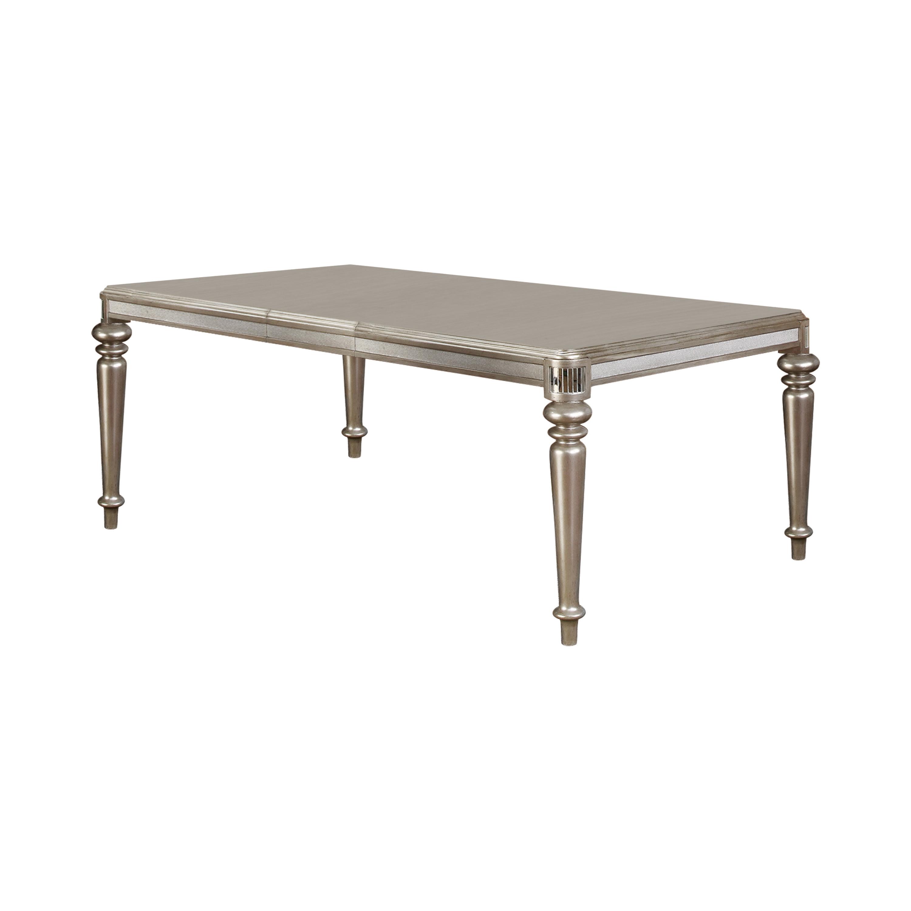 Contemporary Dining Table 106471 Danette 106471 in Platinum 