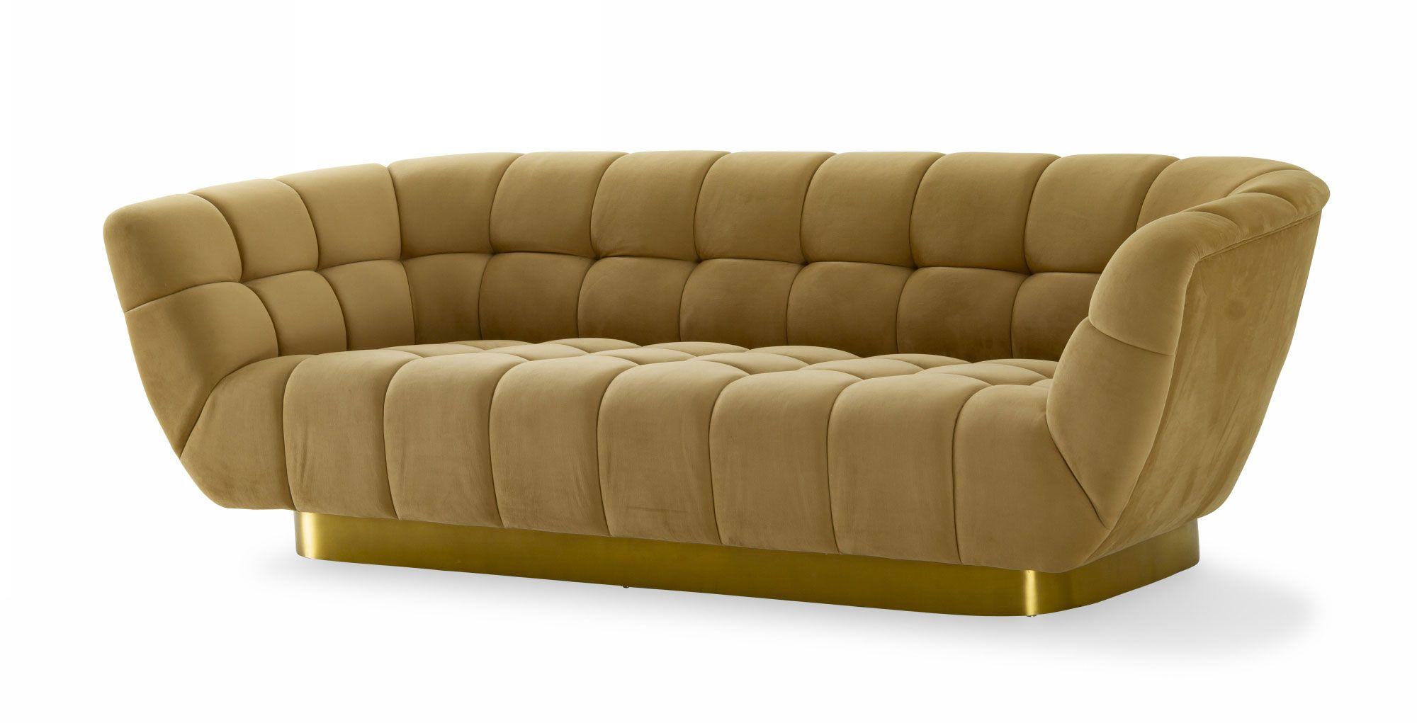 

    
Glam Mustard & Gold Biscuit Tufting Fabric Sofa VIG Divani Casa Granby Modern

