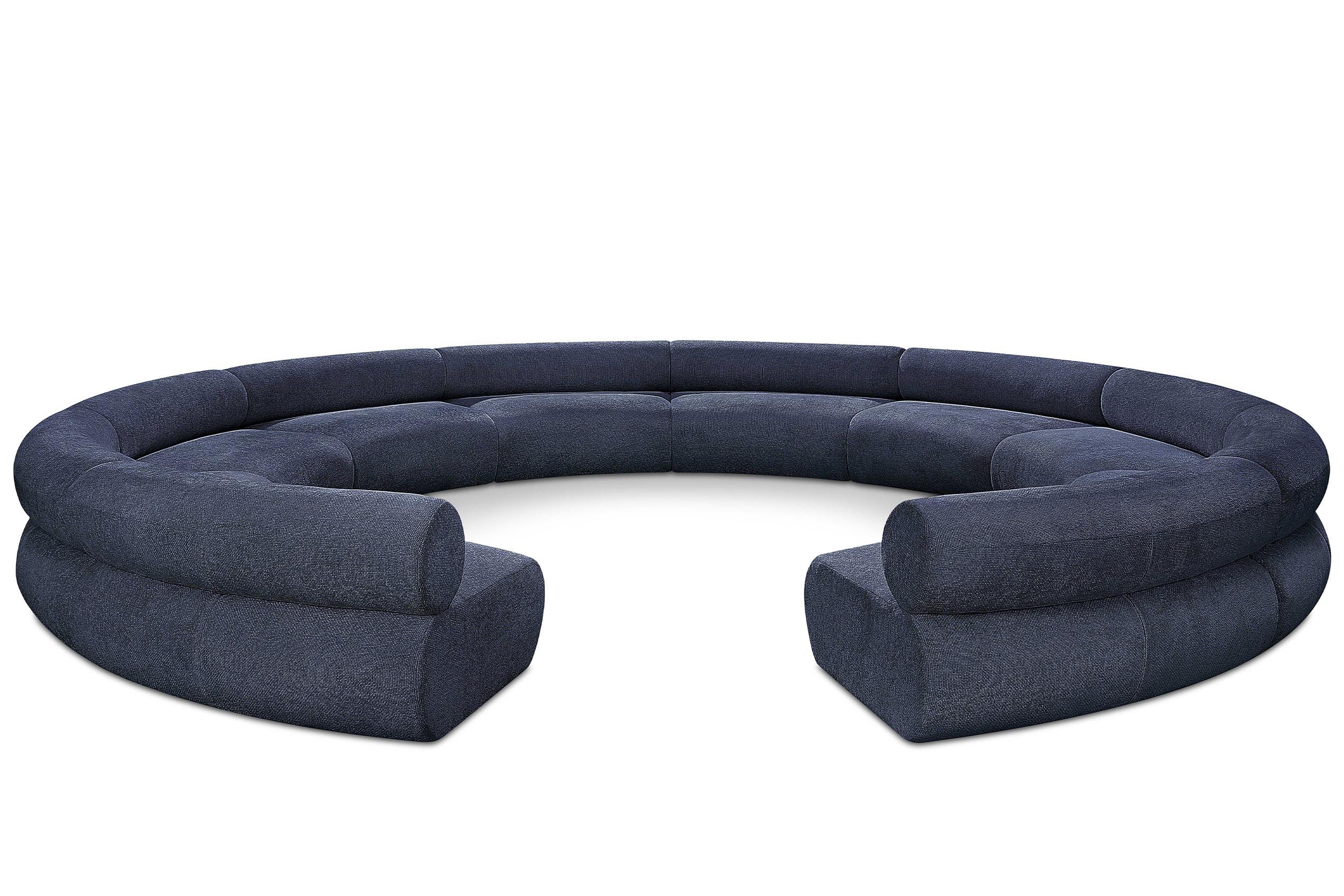 Contemporary, Modern Modular Sectional Sofa Bale 114Navy-S10A 114Navy-S10A in Navy Chenille
