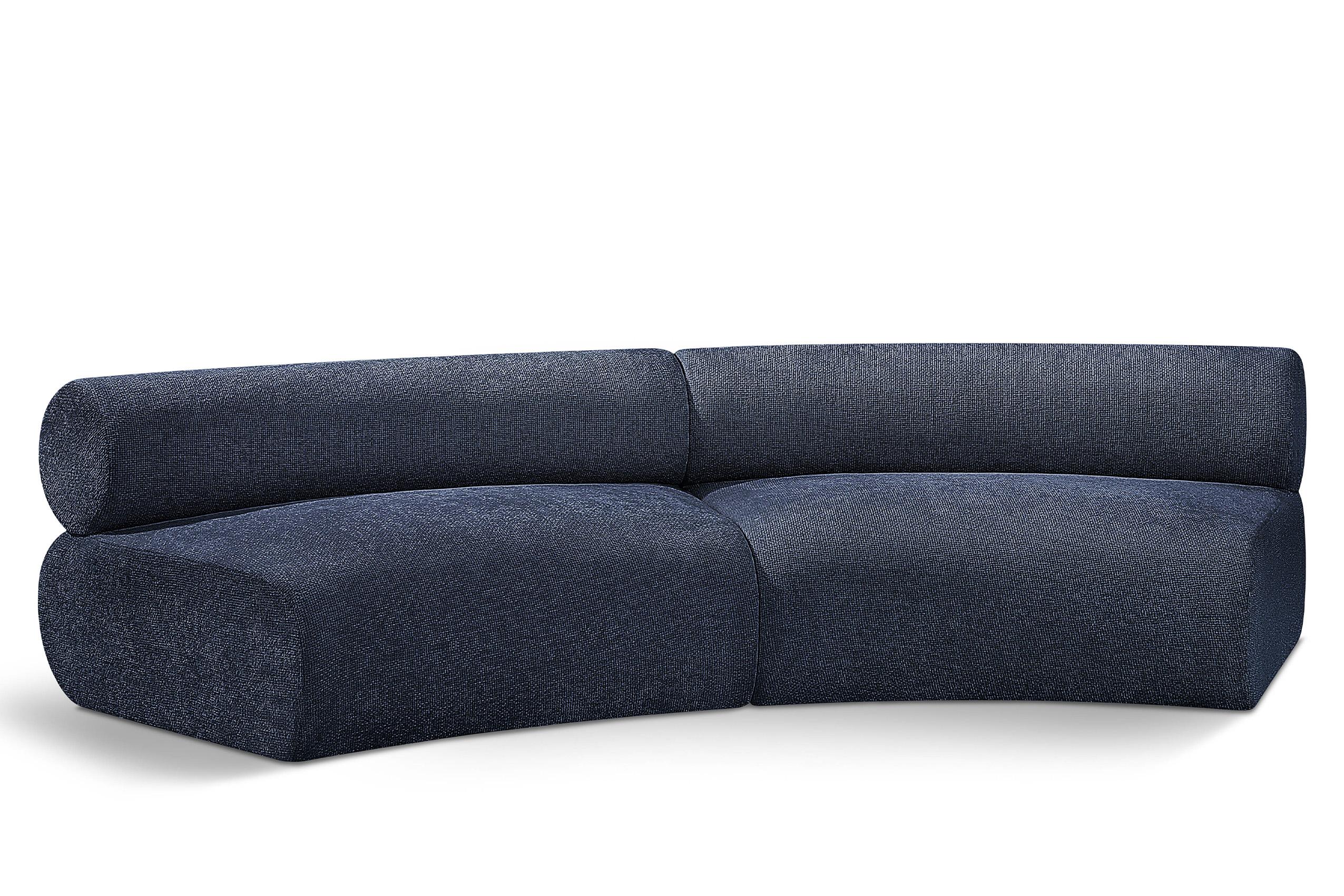 Contemporary, Modern Modular Sectional Sofa Bale 114Navy-S2A 114Navy-S2A in Navy Chenille
