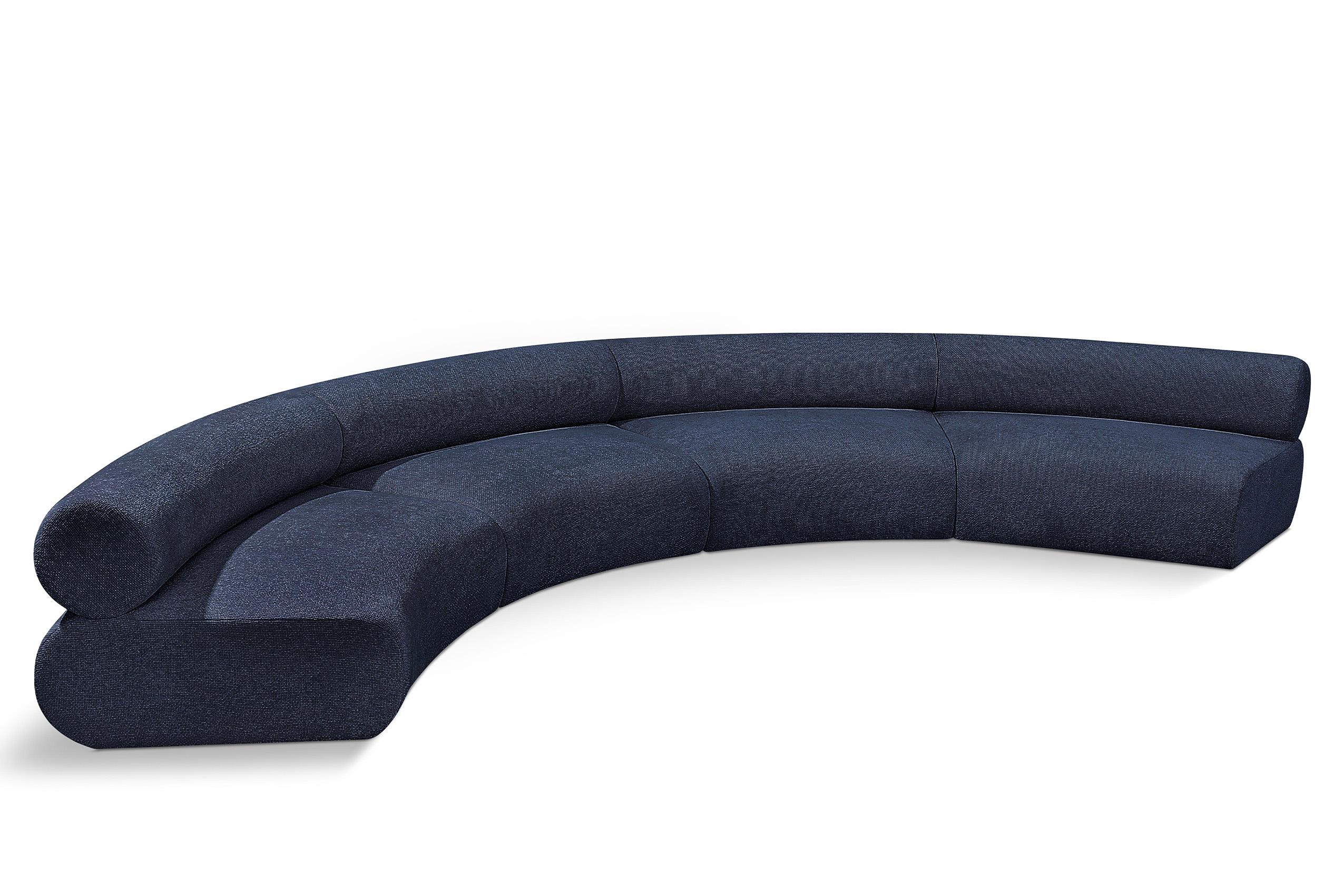 Contemporary, Modern Modular Sectional Sofa Bale 114Navy-S4A 114Navy-S4A in Navy Chenille