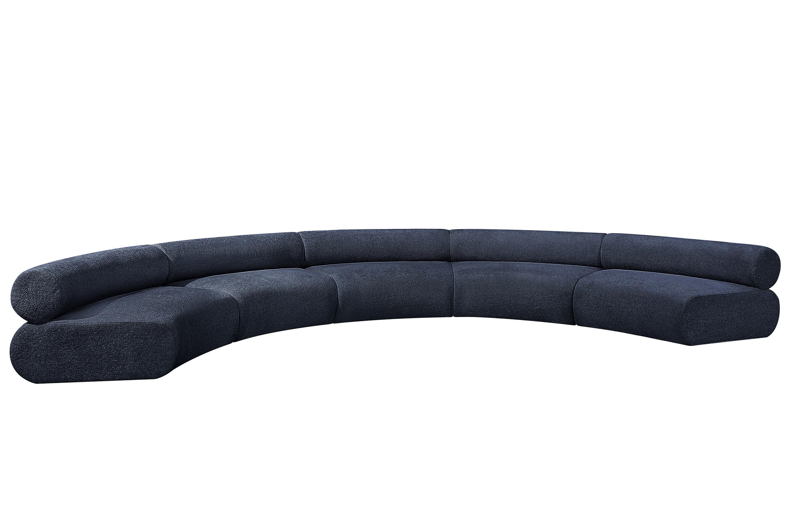Contemporary, Modern Modular Sectional Sofa Bale 114Navy-S5A 114Navy-S5A in Navy Chenille