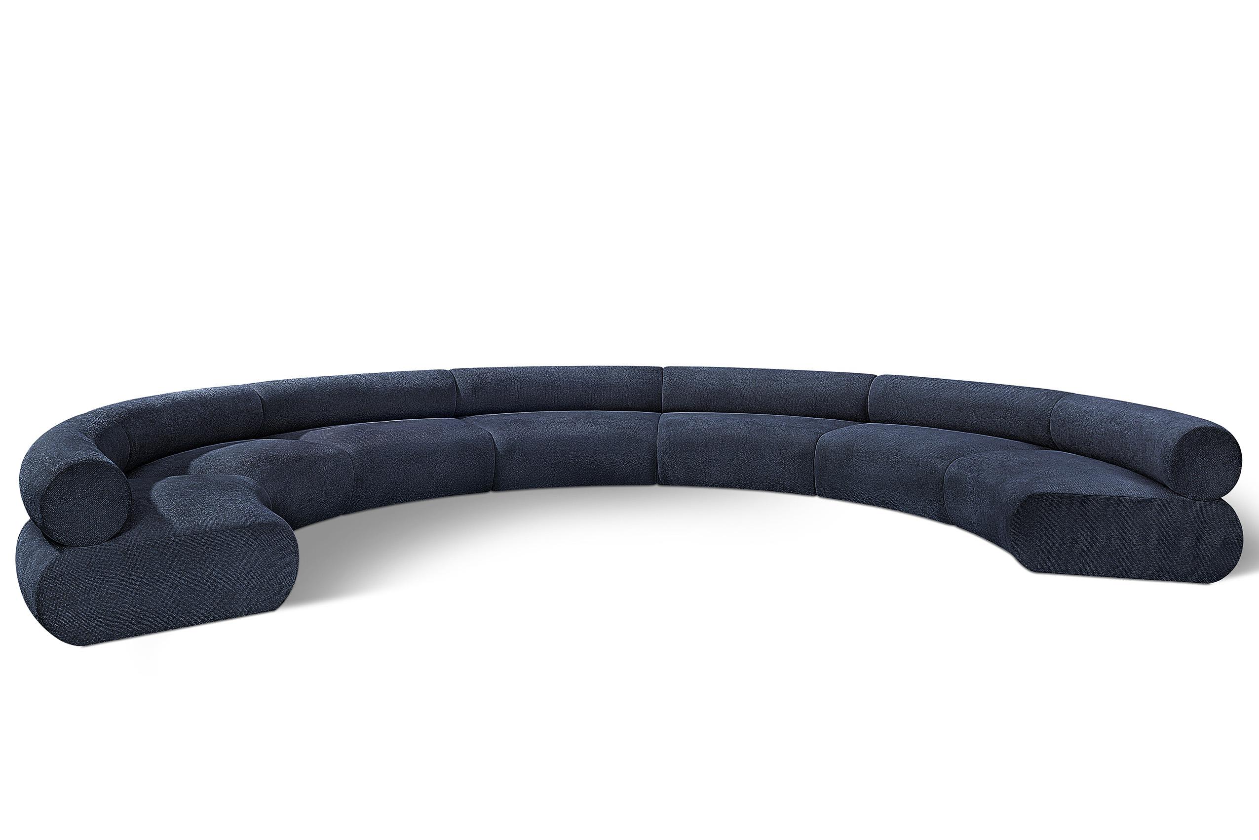 Contemporary, Modern Modular Sectional Sofa Bale 114Navy-S7A 114Navy-S7A in Navy Chenille