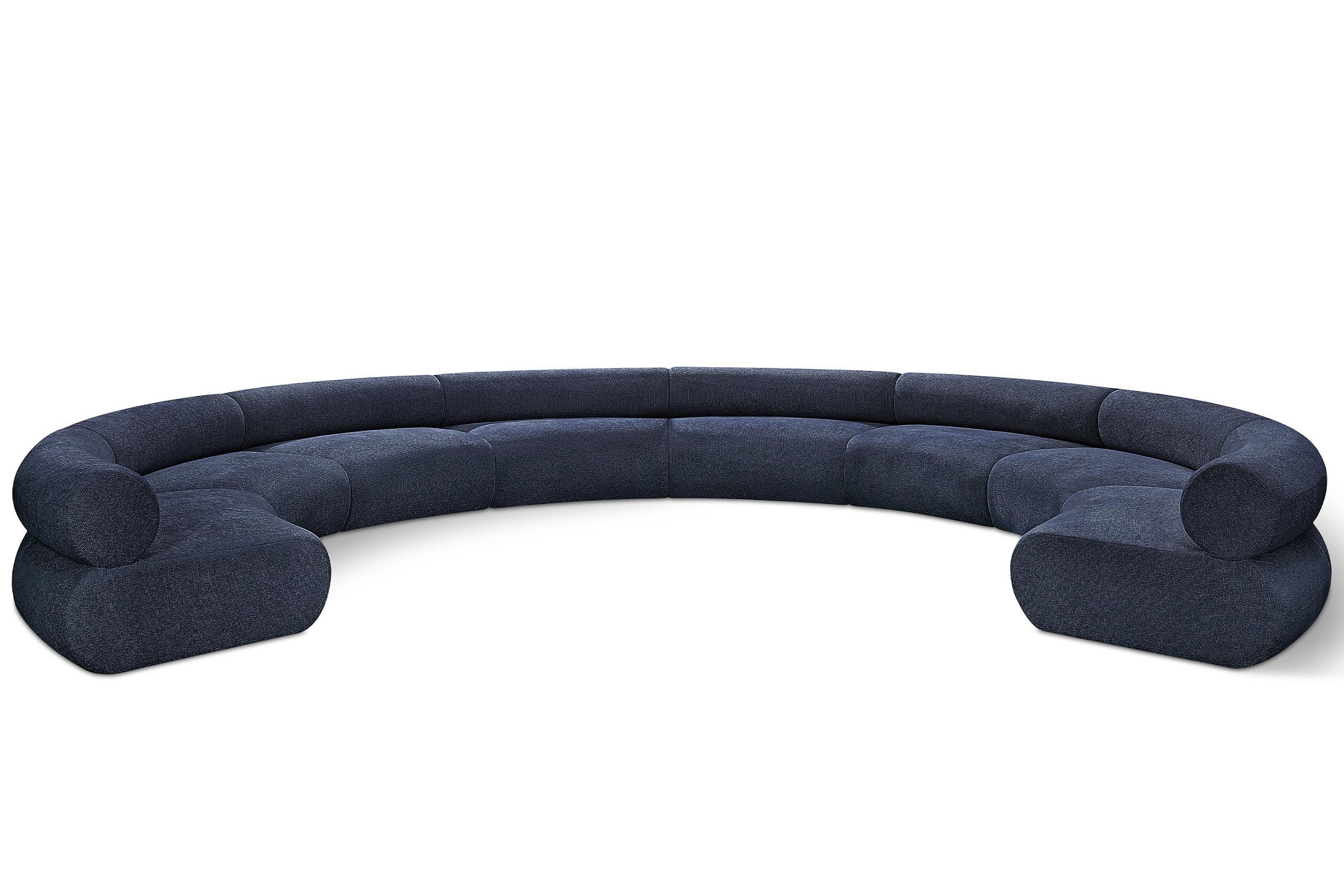 Contemporary, Modern Modular Sectional Sofa Bale 114Navy-S8A 114Navy-S8A in Navy Chenille