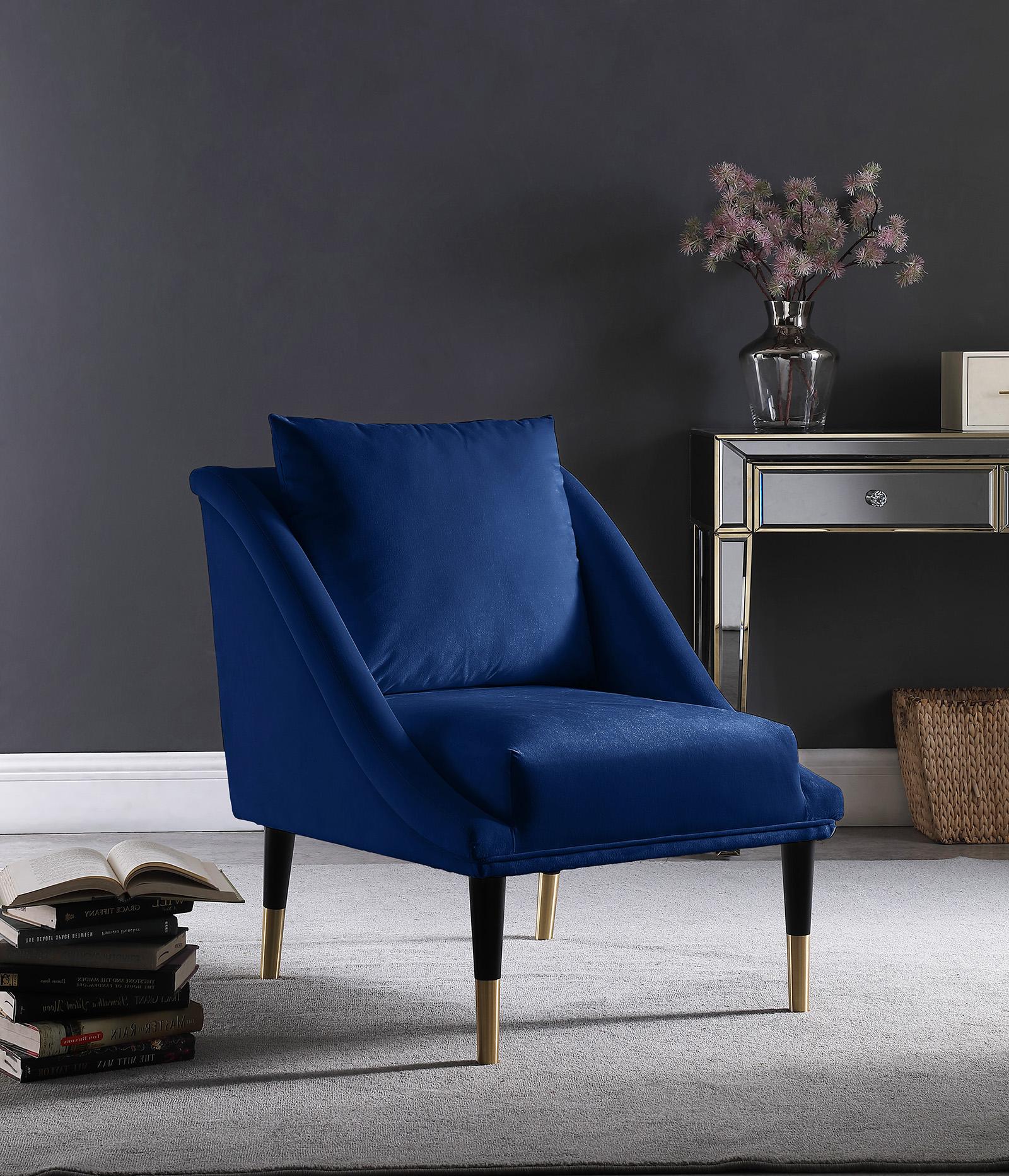 

    
Glam NAVY Velvet Accent Chair ELEGANTE 517Navy-C Meridian Modern Contemporary
