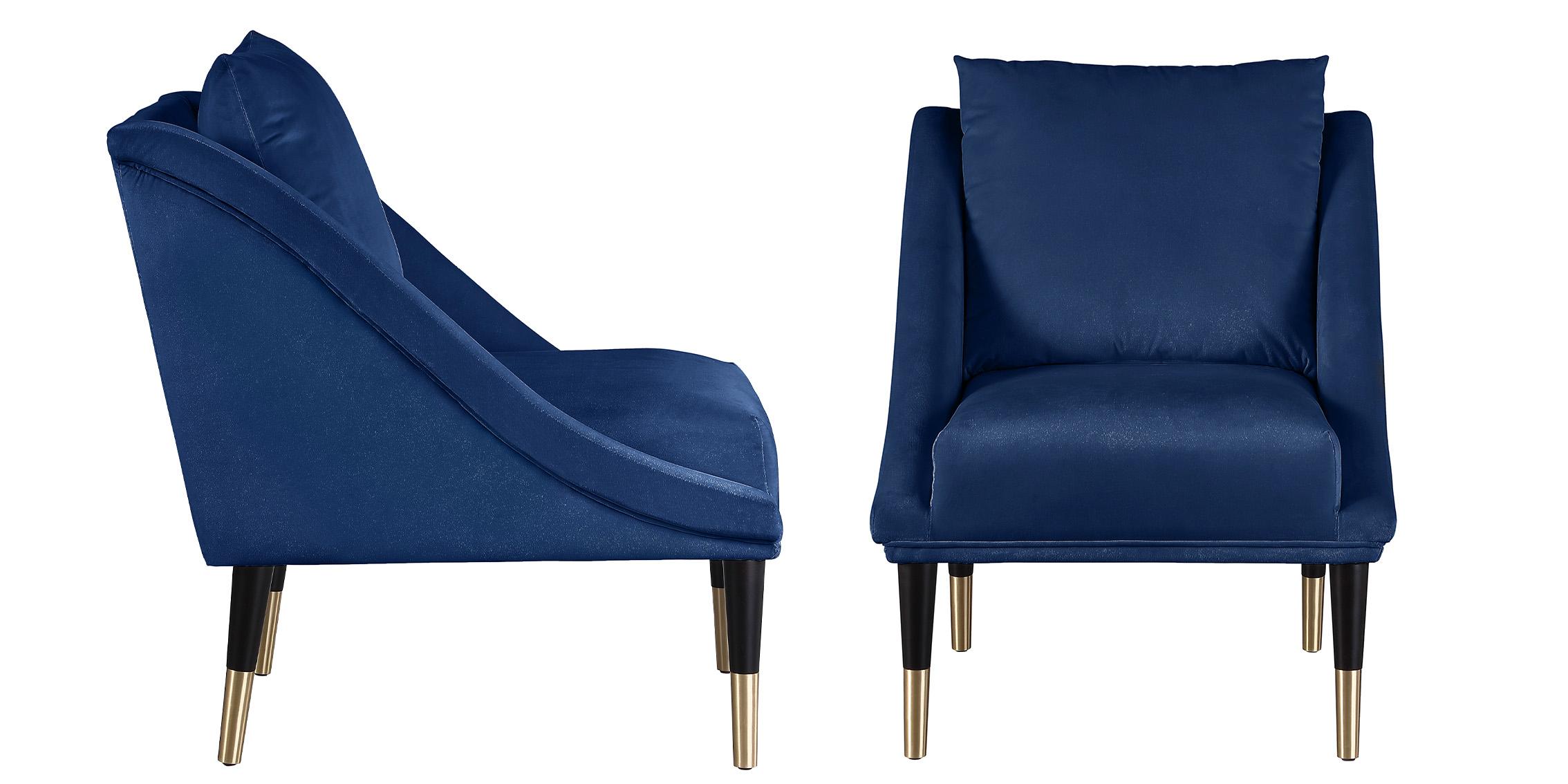 

    
Glam NAVY Velvet Accent Chair Set 2Pcs ELEGANTE 517Navy-C Meridian Modern
