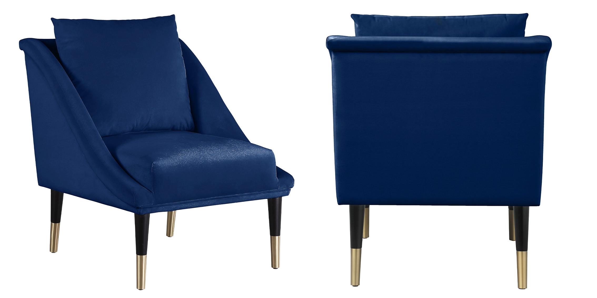 

    
Glam NAVY Velvet Accent Chair Set 2Pcs ELEGANTE 517Navy-C Meridian Modern
