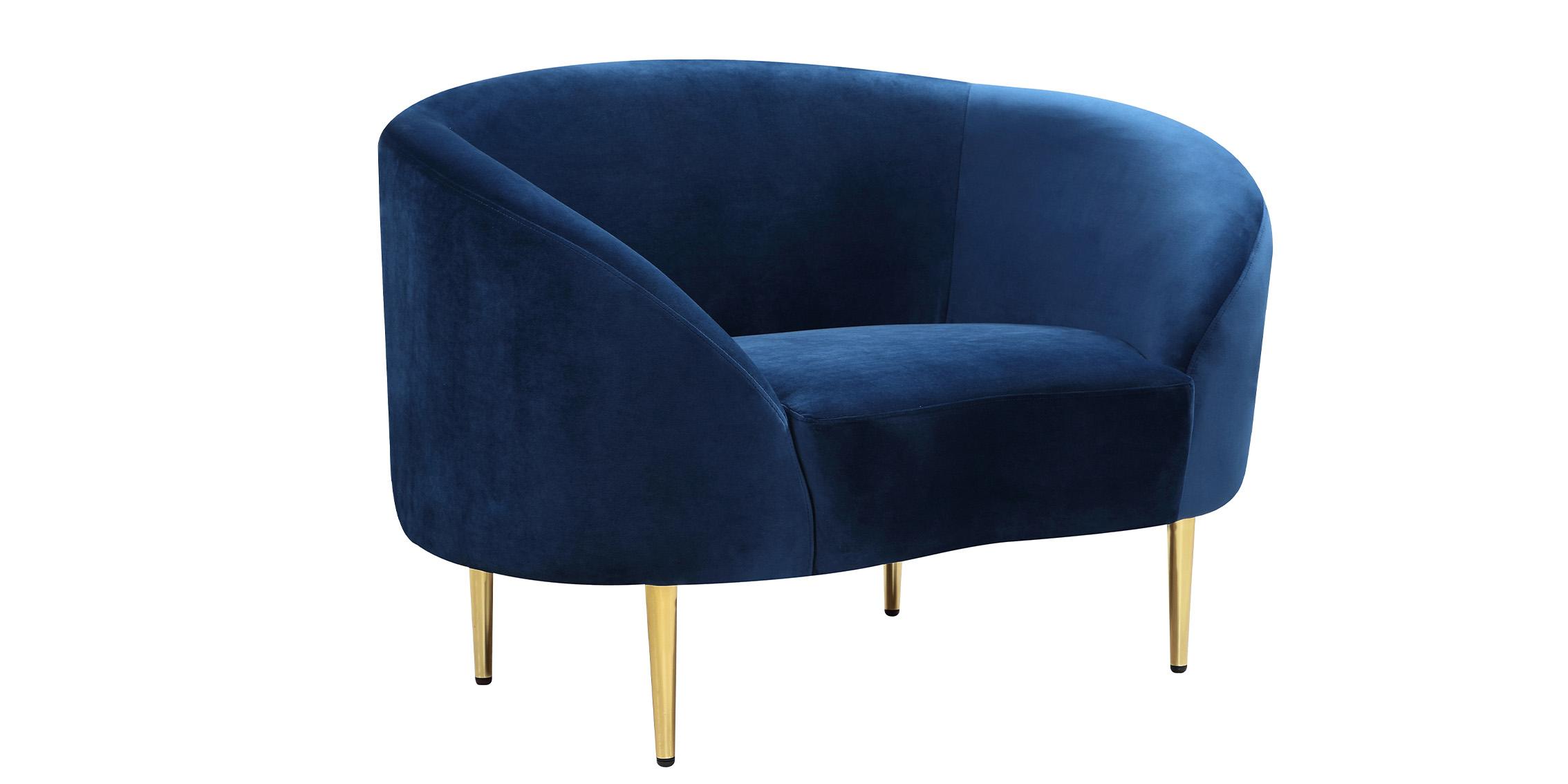 

        
Meridian Furniture RITZ 659Navy-C-Set-2 Arm Chair Set Navy blue Velvet 704831402414
