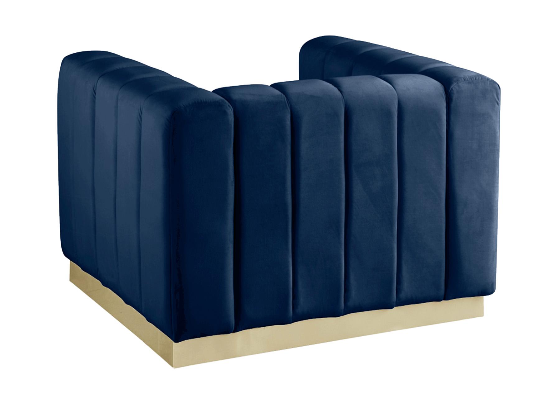 

        
Meridian Furniture MARLON 603Navy-C Arm Chair Navy/Gold Velvet 704831408683
