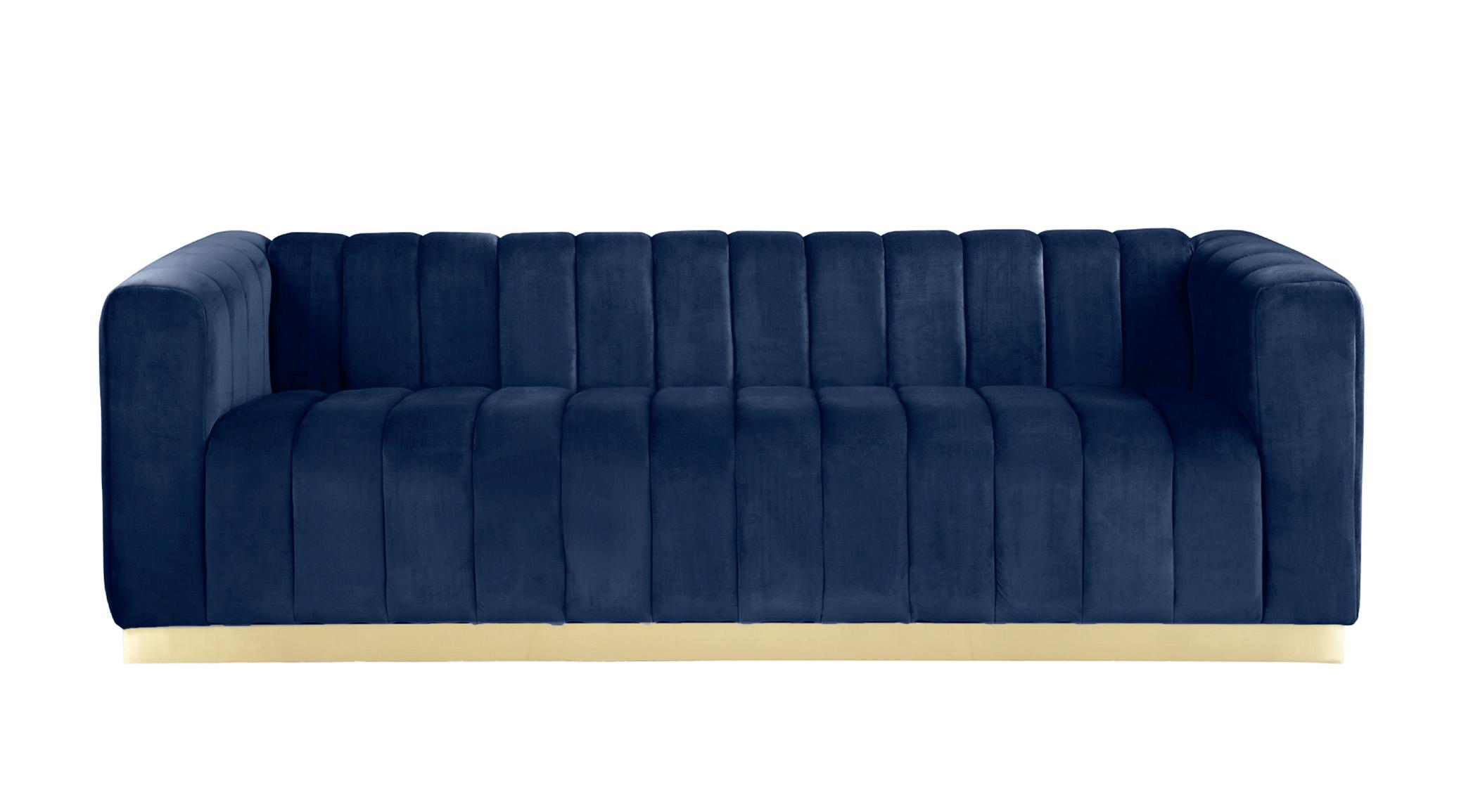 

    
Meridian Furniture MARLON 603Navy-S Sofa Navy/Gold 603Navy-S
