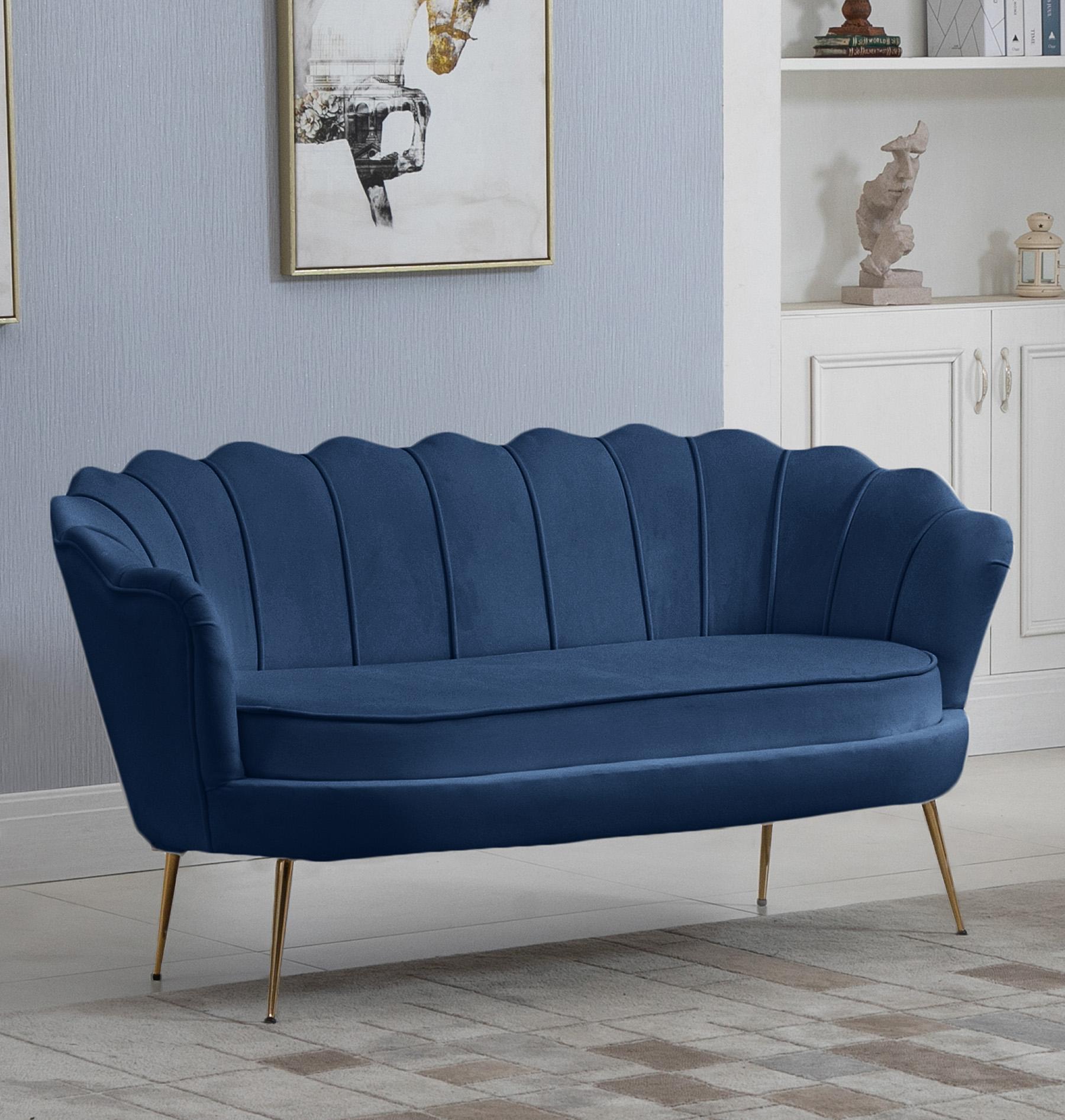 

        
Meridian Furniture GARDENIA 684Navy Sofa Set Navy Velvet 094308257204
