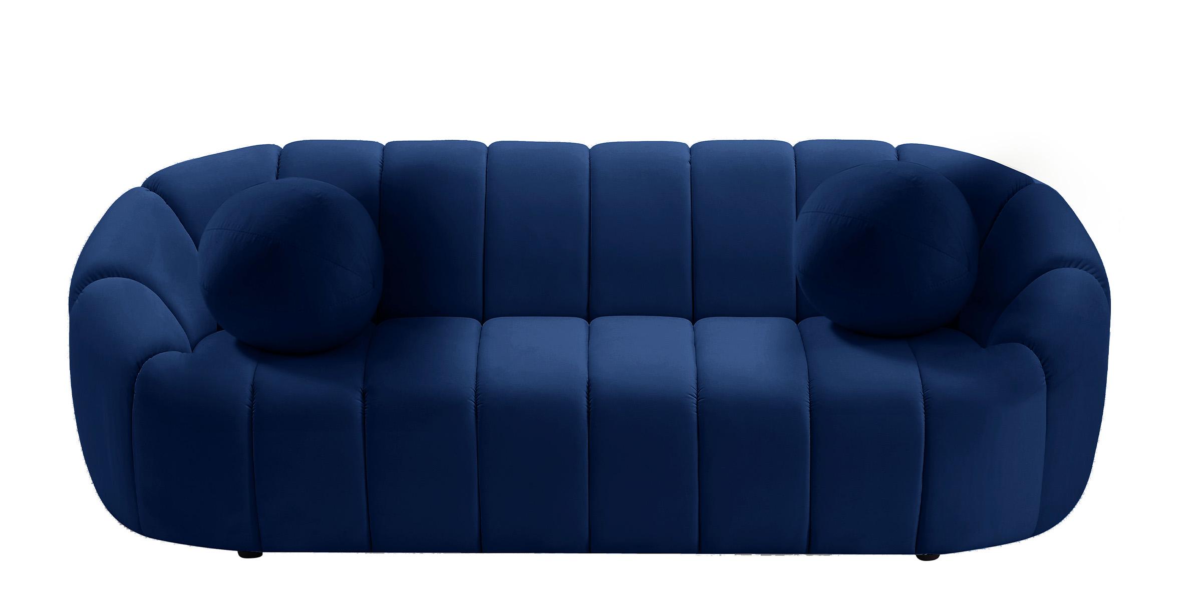 

    
 Order  Glam NAVY Velvet Channel Tufted Sofa Set 3P ELIJAH 613Navy Meridian Contemporary
