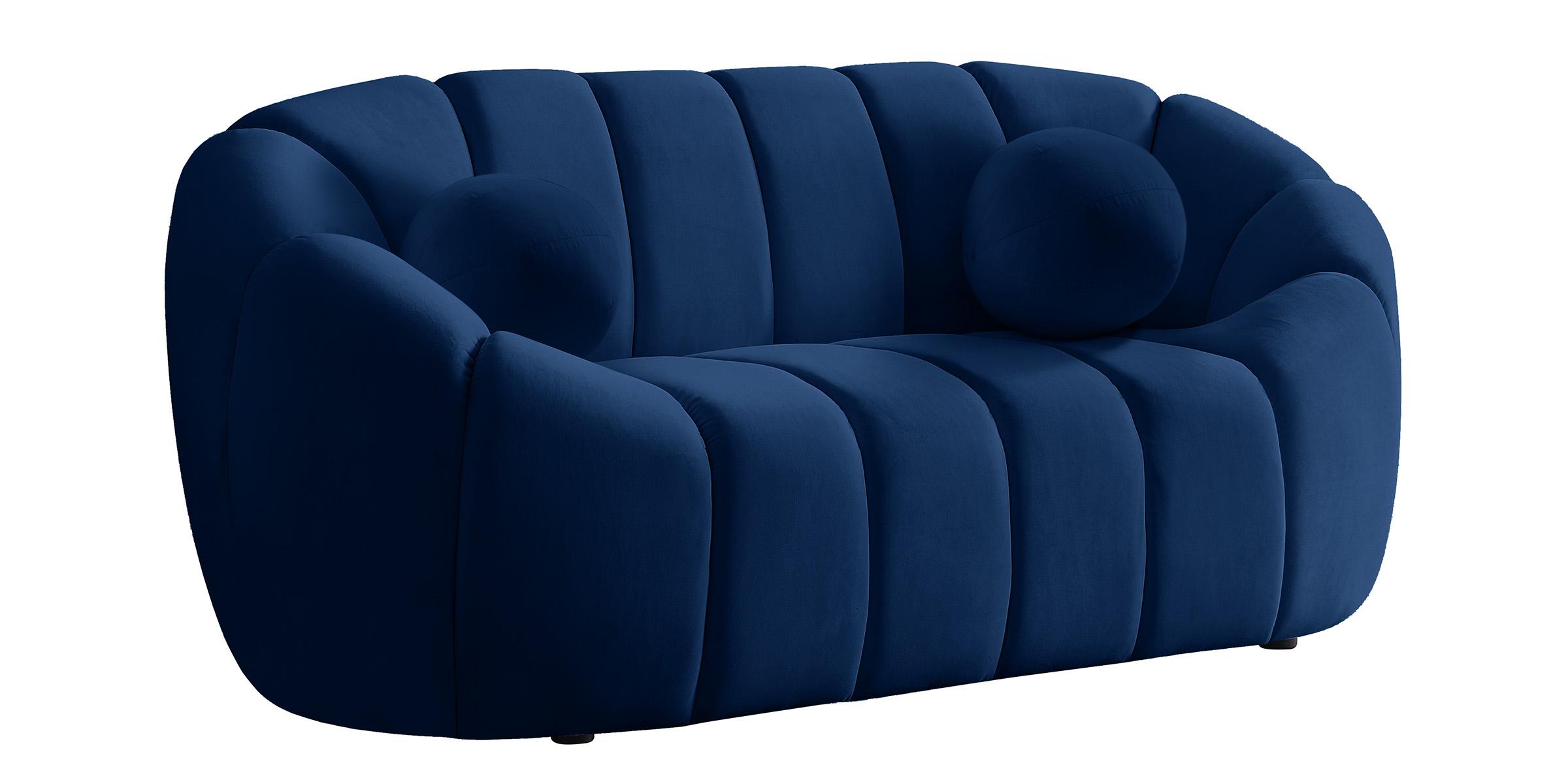 

        
Meridian Furniture ELIJAH 613Navy-S Sofa Set Navy Velvet 094308255798
