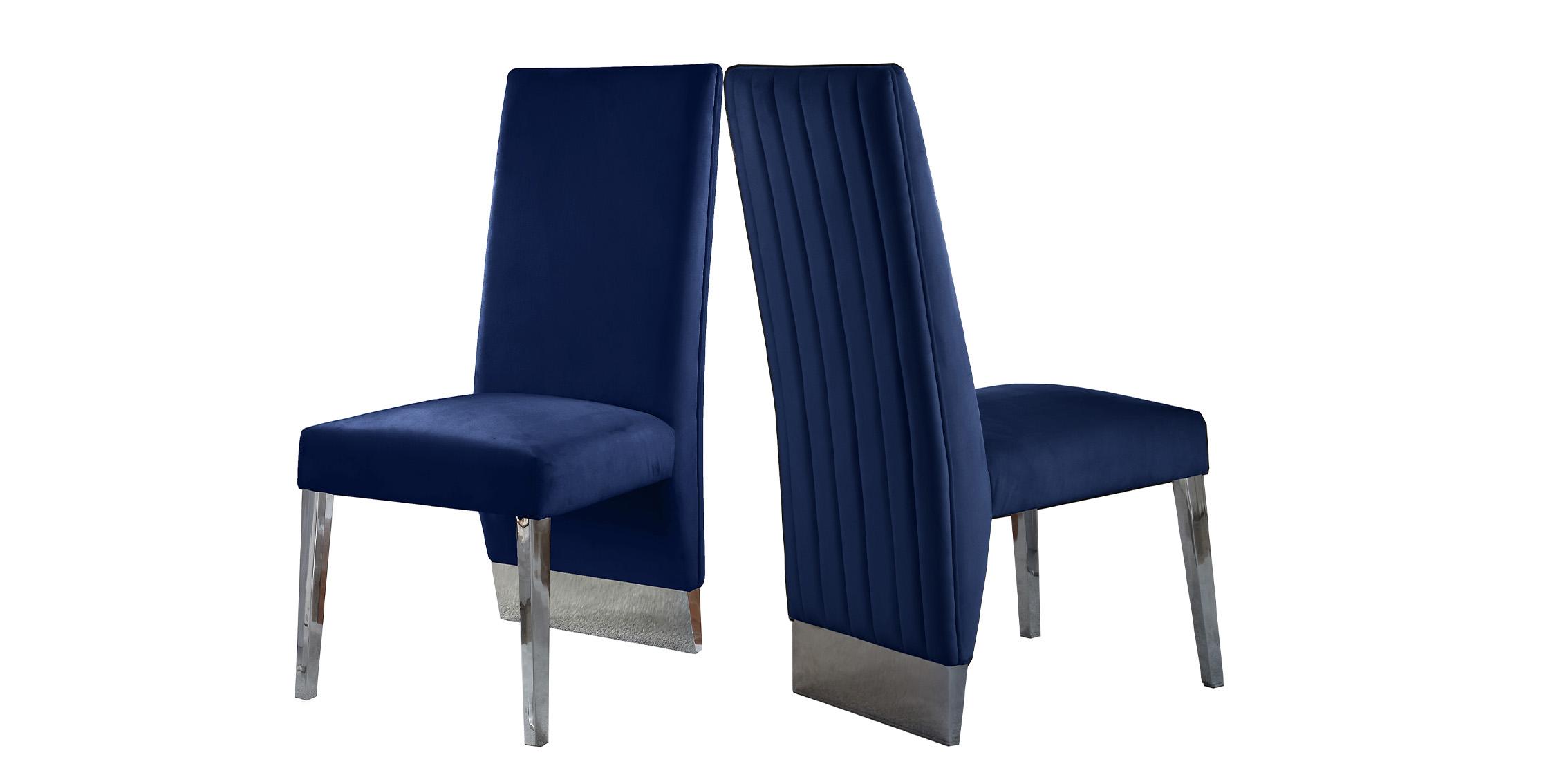 

        
Meridian Furniture PORSHA 756Navy-C Chair Set Chrome/Blue Velvet 704831404531
