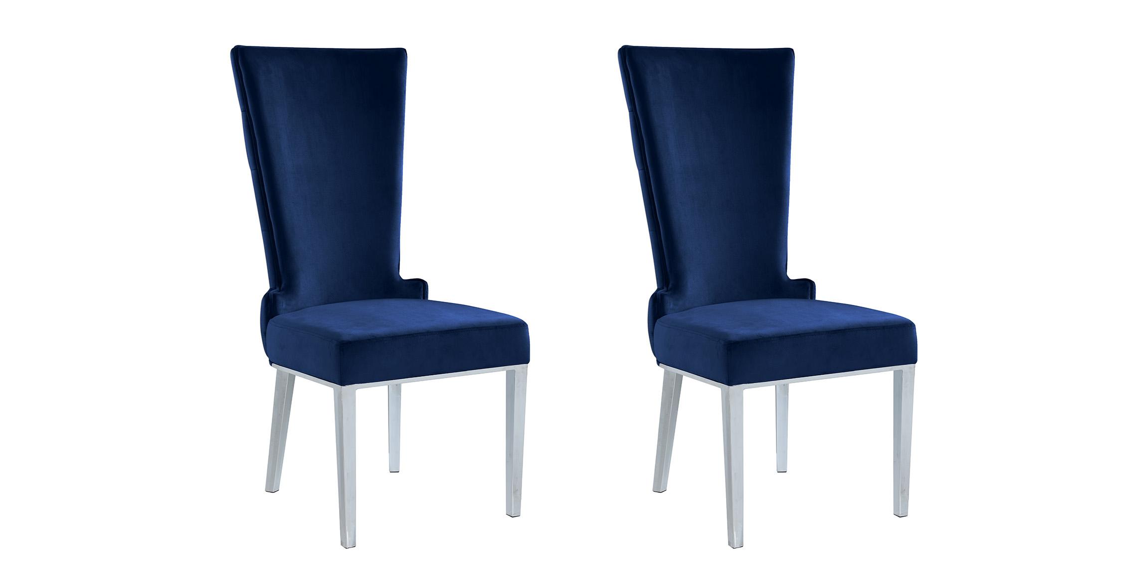 

        
Meridian Furniture SERAFINA 729Navy-C Chair Set Chrome/Navy Velvet 704831404609
